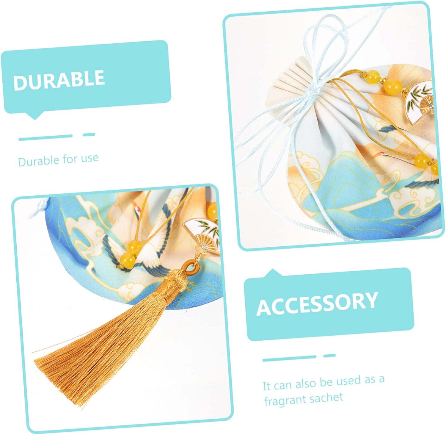 StobaZA Lavender Decorative Sachet Bags with Drawstring Design