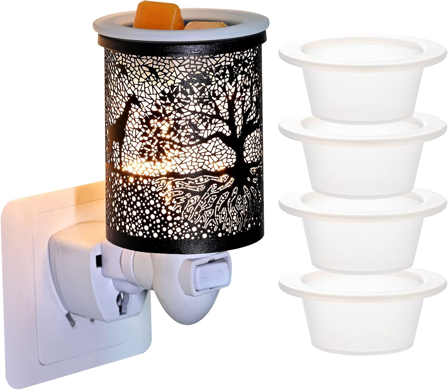 ASAWASA 4 Pcs Silicone Wax Warmer Liners Reusable