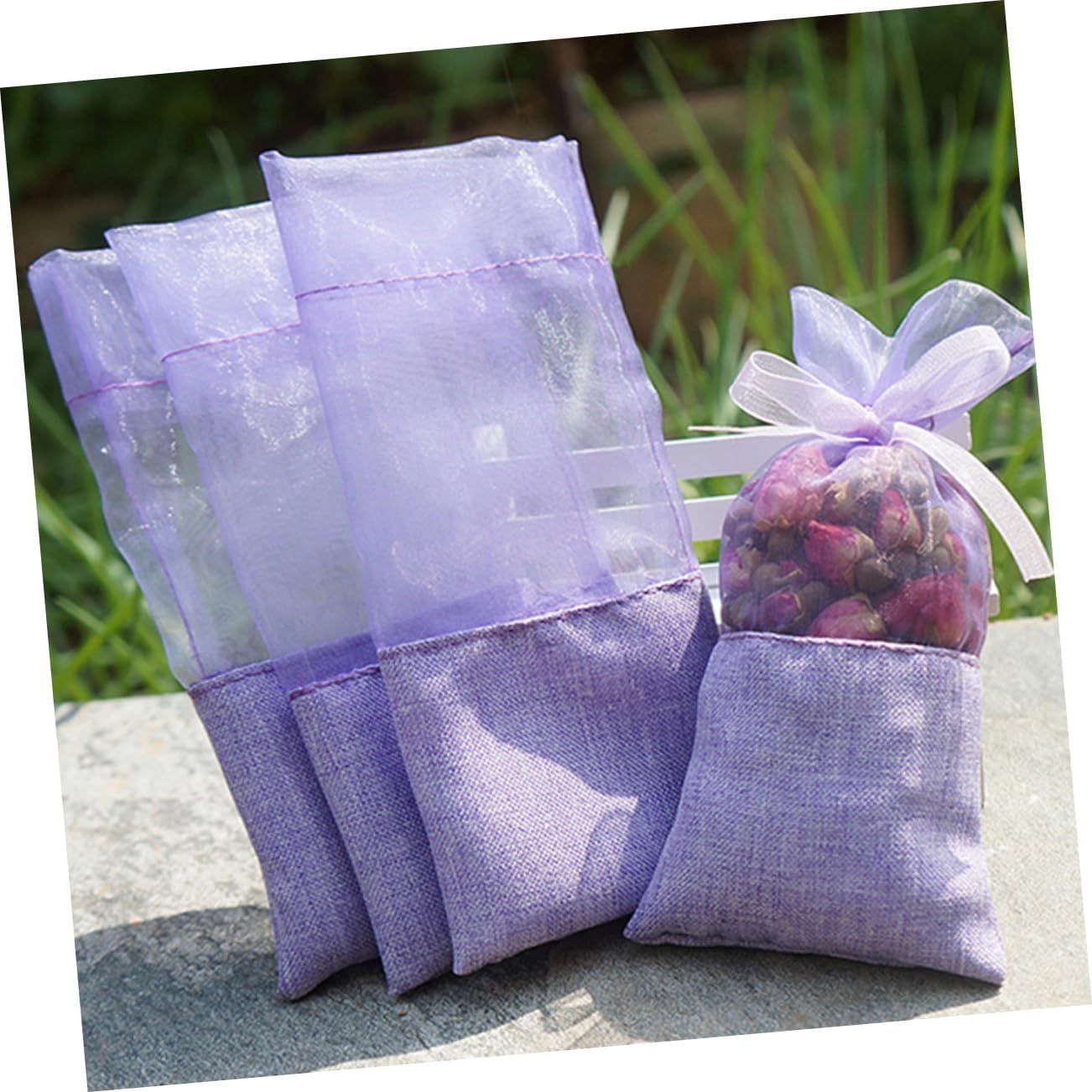 24pcs Lavender Scented Sachet Bags for Home Fragrance and Storage