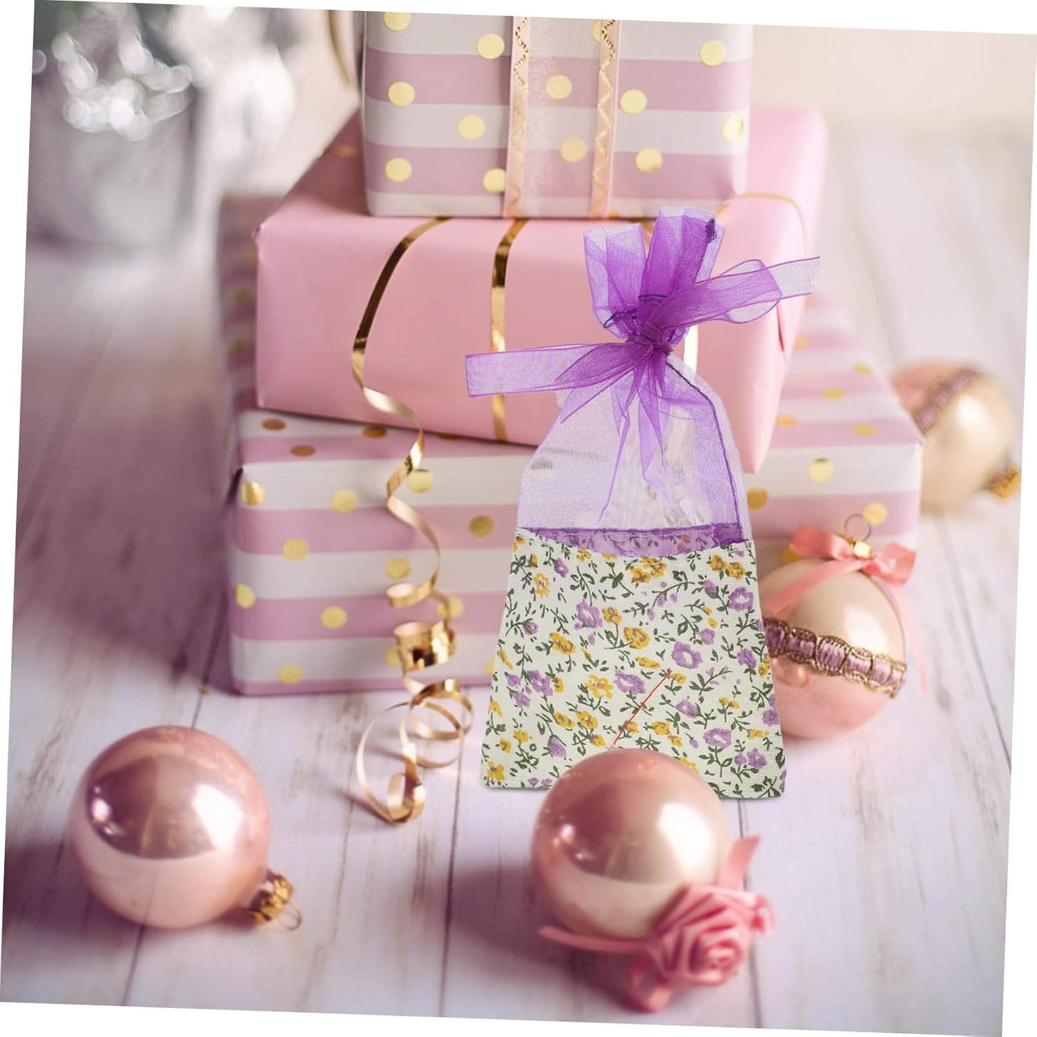 Happyyami 10pcs Lavender Sachet Bags with Drawstring Closure