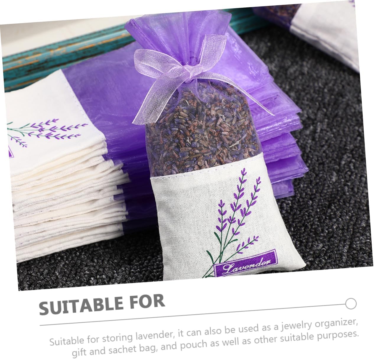 GLEAVI 50pcs Lavender Sachet Bags Pack