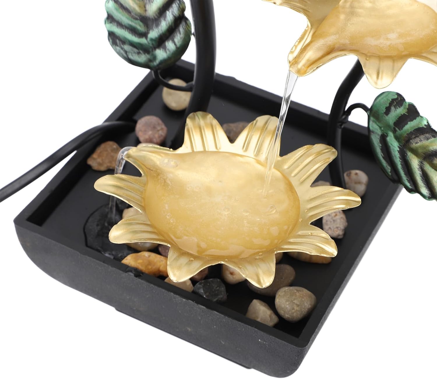 Tomotato Tabletop Fountain with Adjustable Flow and LED Light