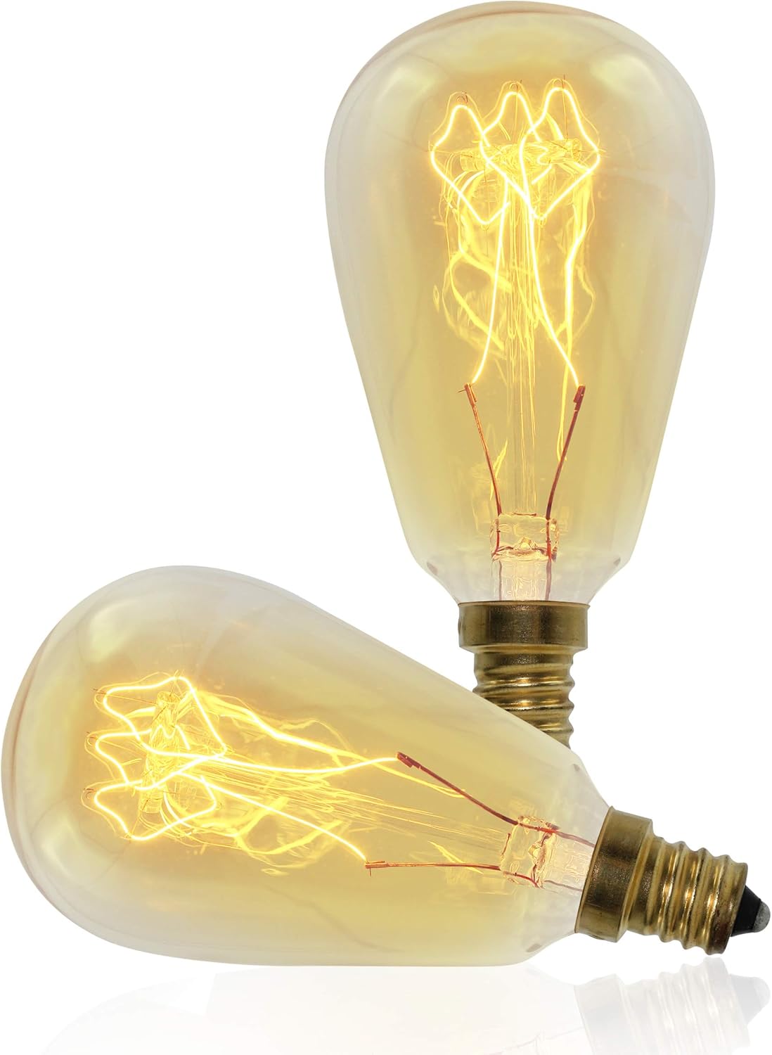 Bunnit Bulbs Edison Wax Warmer Replacement 40W ST45 E12 Base 2-Pack