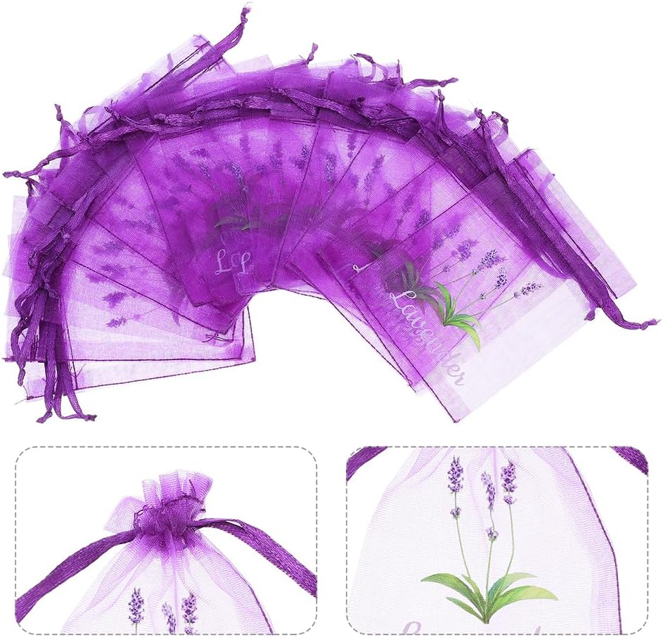 LUOZZY 50pcs Lavender Sachet Bags with Drawstring