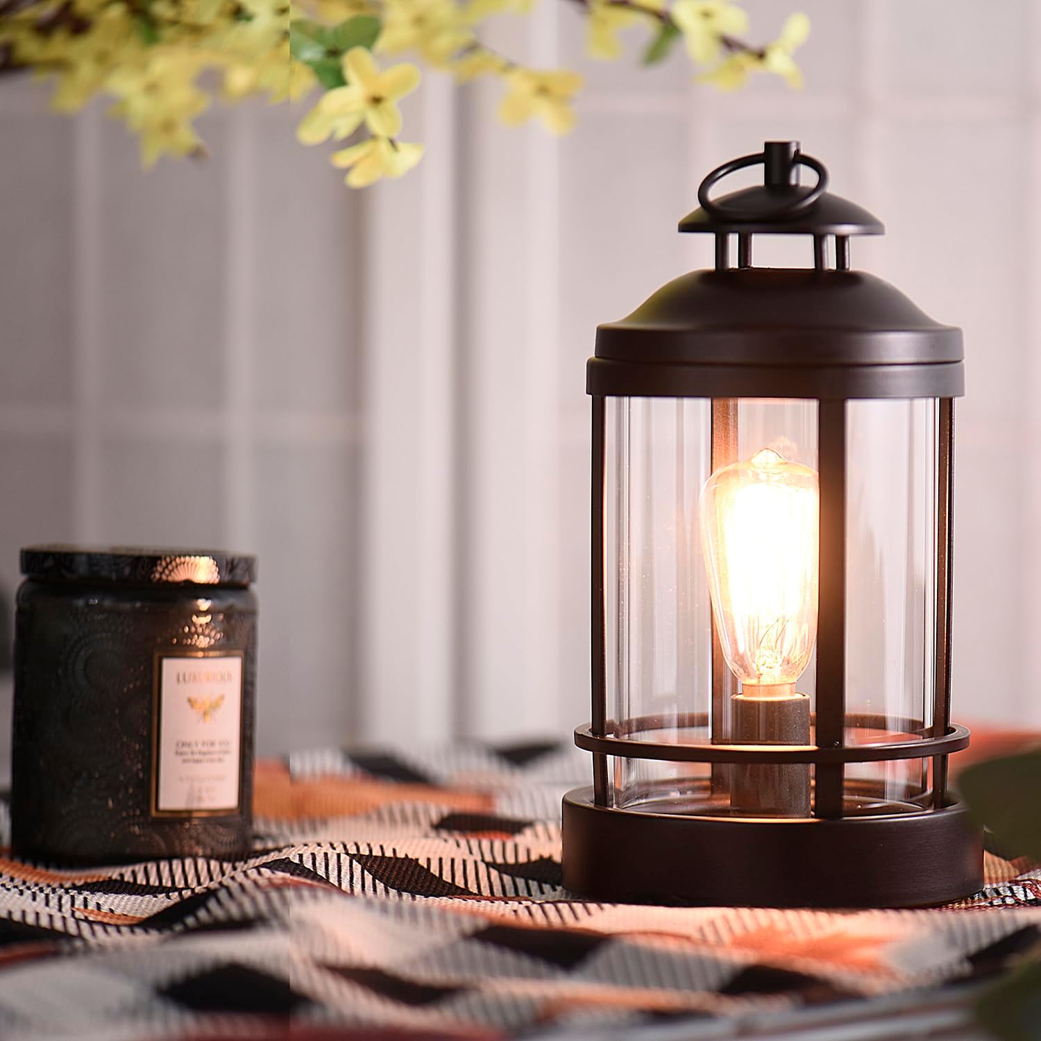 Retro Castle Wax Melting Warmer with Edison Bulb