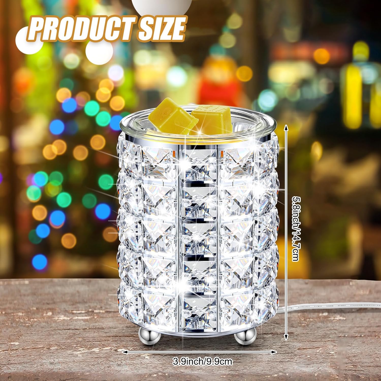 2 Pcs Crystal Wax Melt Warmer for Home Decor