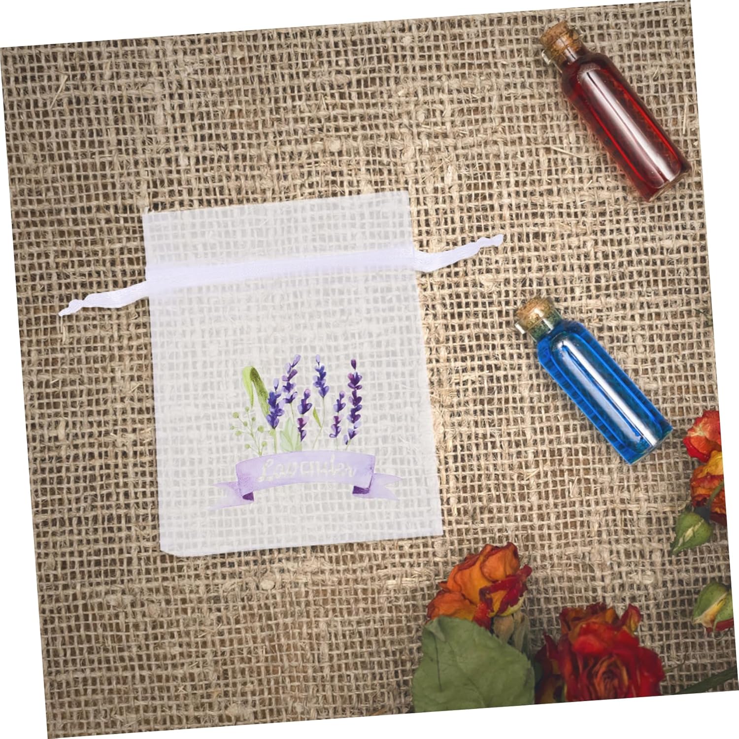 Ciieeo 20pcs Empty Drawstring Sachet Pouches for Lavender