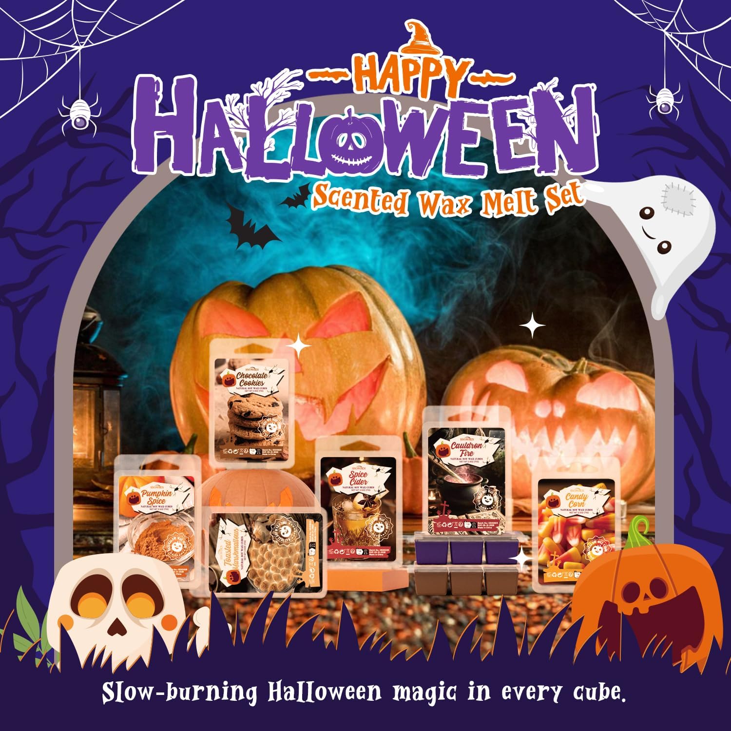 Halloween Scented Wax Melts 8 Pack for Warmers