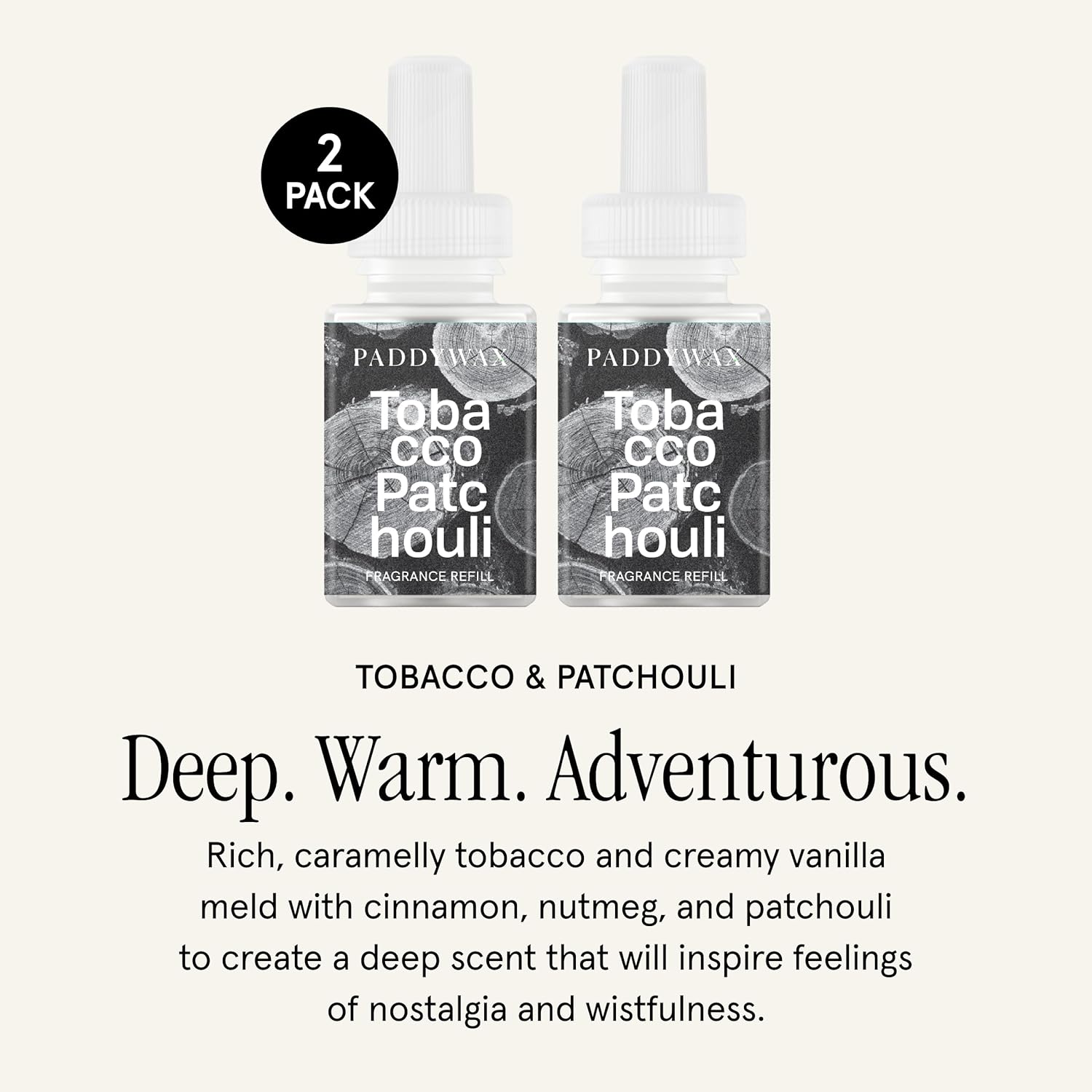 Pura Paddywax Home Scent Refill - 2 Pack Tobacco Patchouli