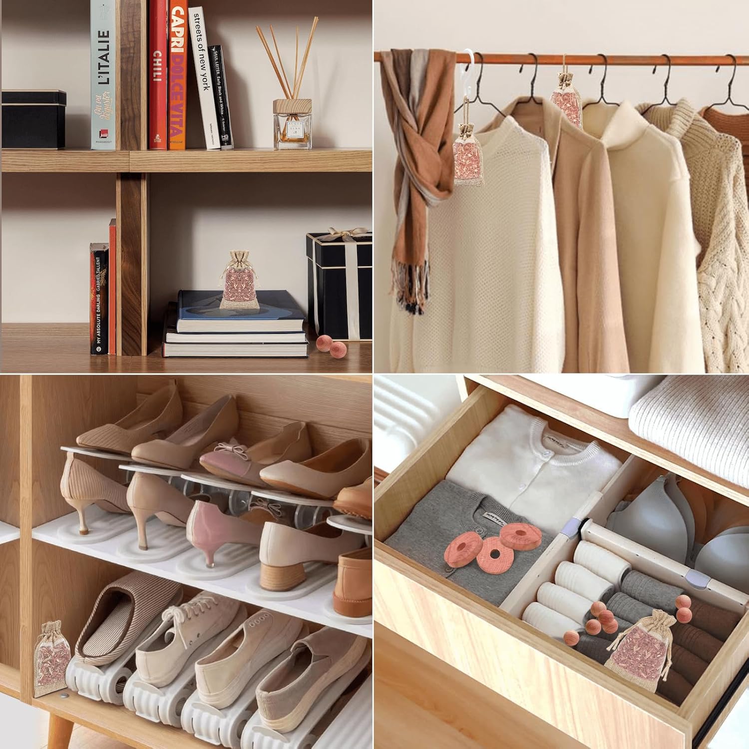 Homode Cedar Sachets for Closets and Drawers - Pack of 10