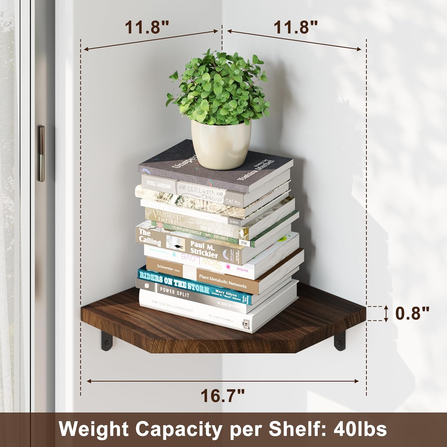 Alsonerbay Corner Shelf Wall Mount Set of 3