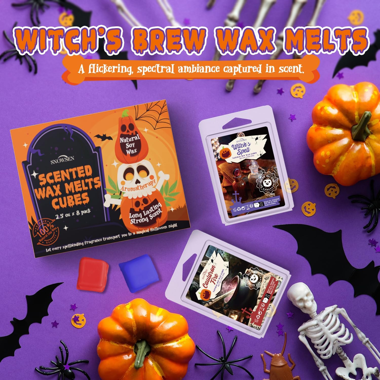 Halloween Scented Wax Melts 8 Pack for Warmers