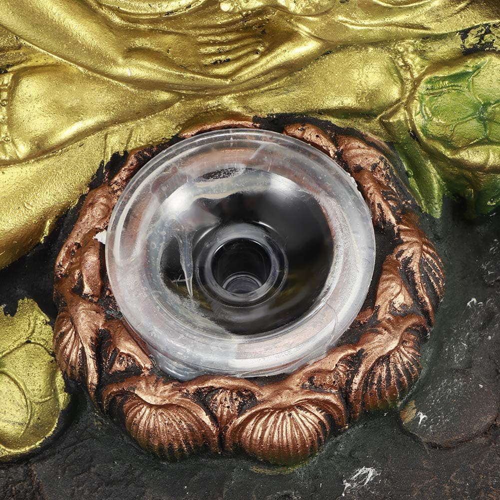 Tabletop Fountain with LED Light and Zen Buddha Statue