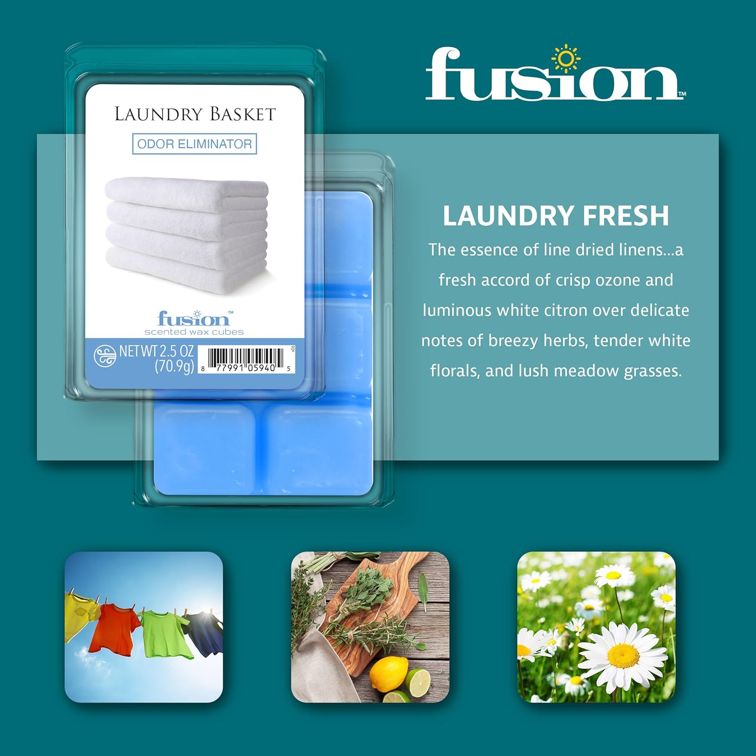 FUSION Scented Wax Melts - 3 Pack for Home Fragrance