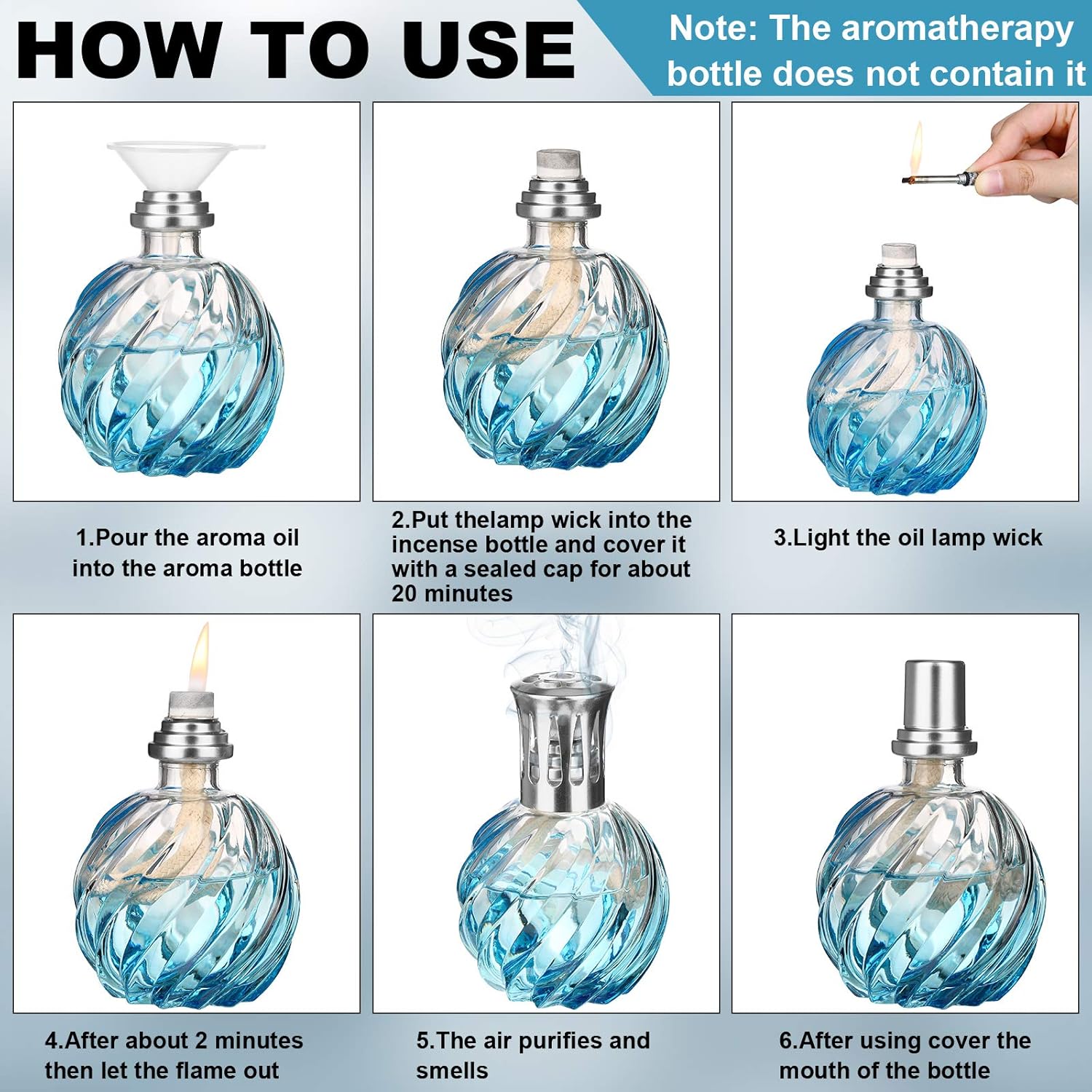 4 Piece Oil Lamp Wick Replacement for Aromatherapy Diffuser
