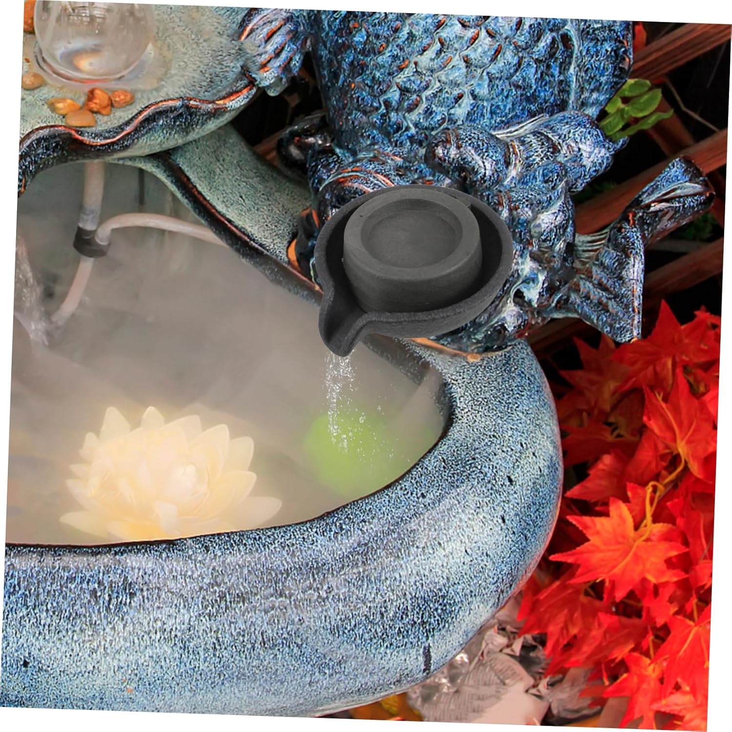 Compact Tabletop Water Fountain with Rotating Mill Design