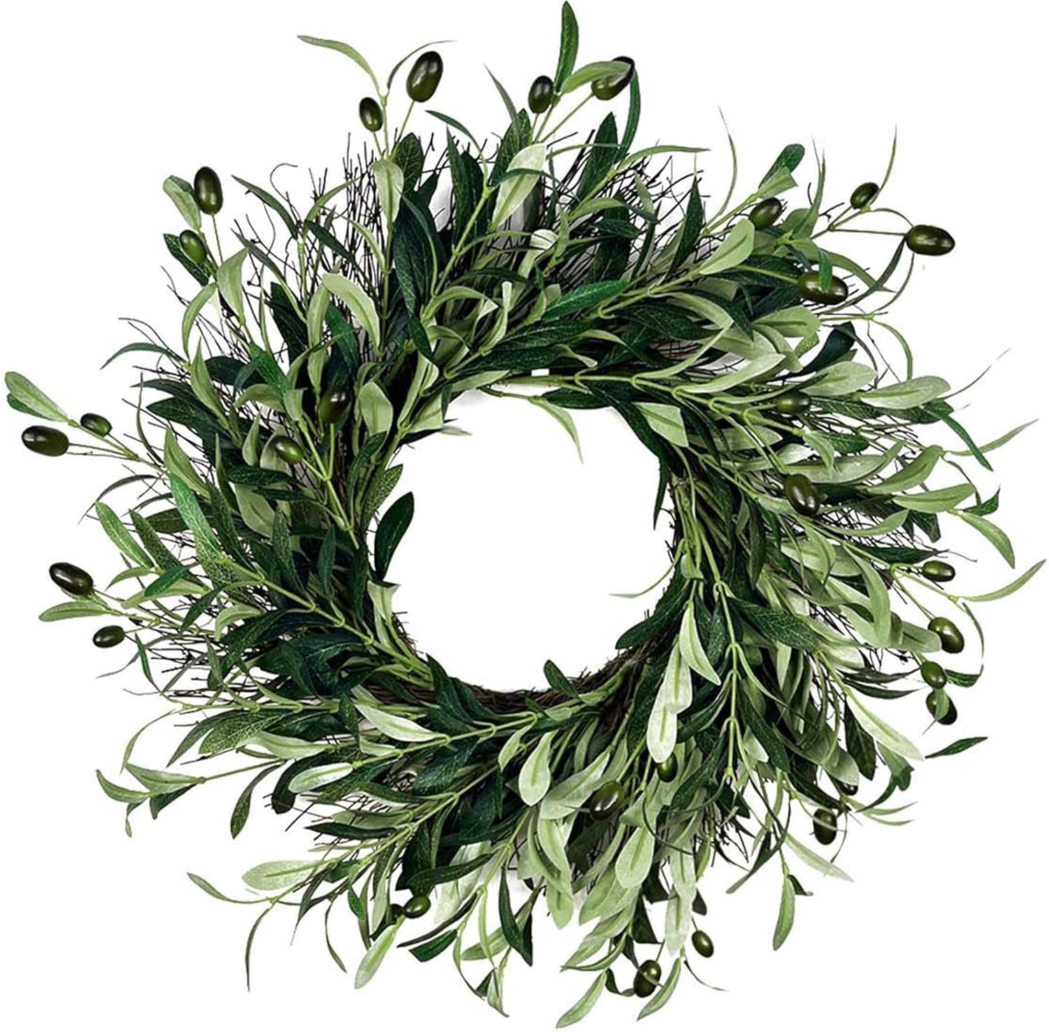 20 Inches Handmade Olive Wreath for Front Door