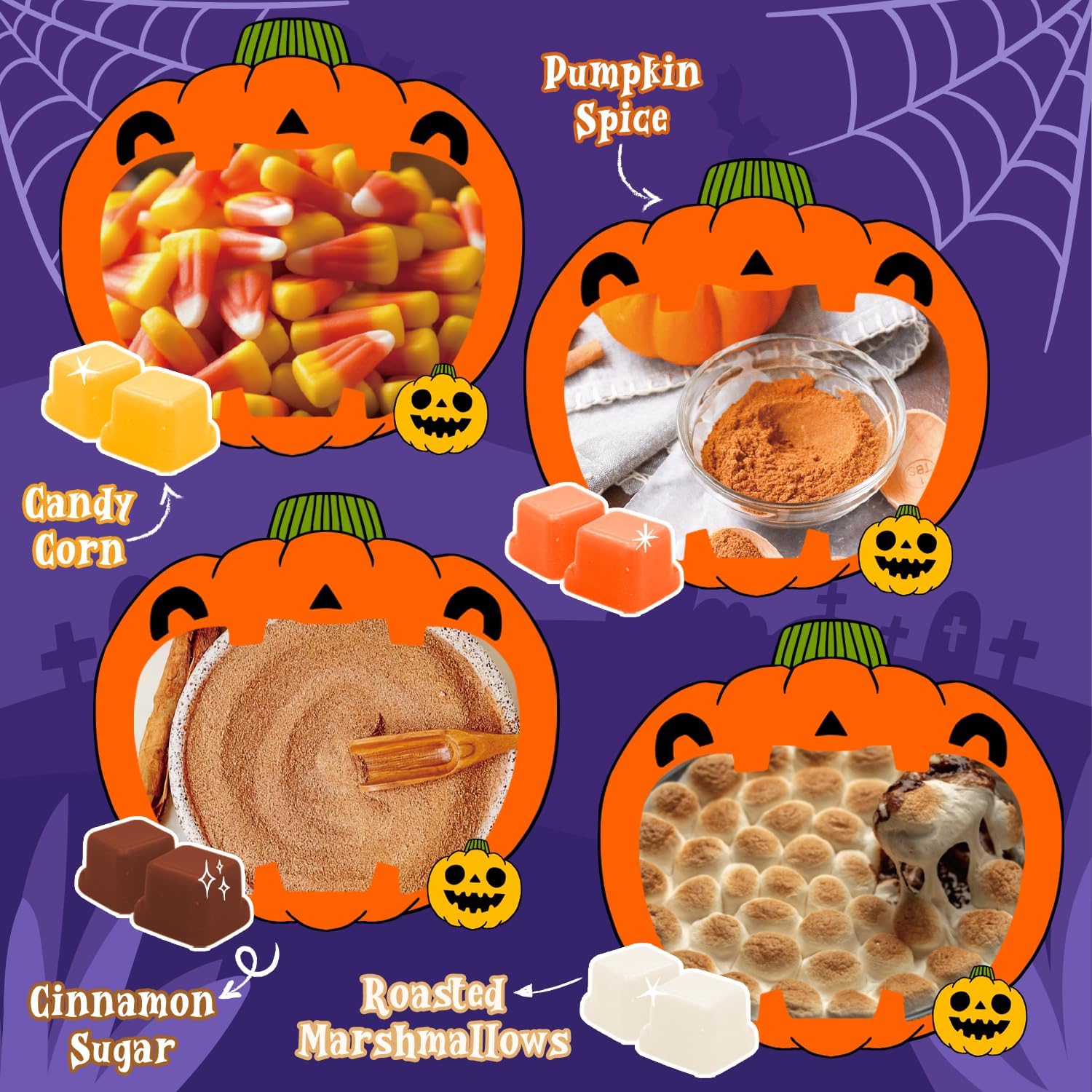 Halloween Scented Wax Melts 8 Pack for Warmers
