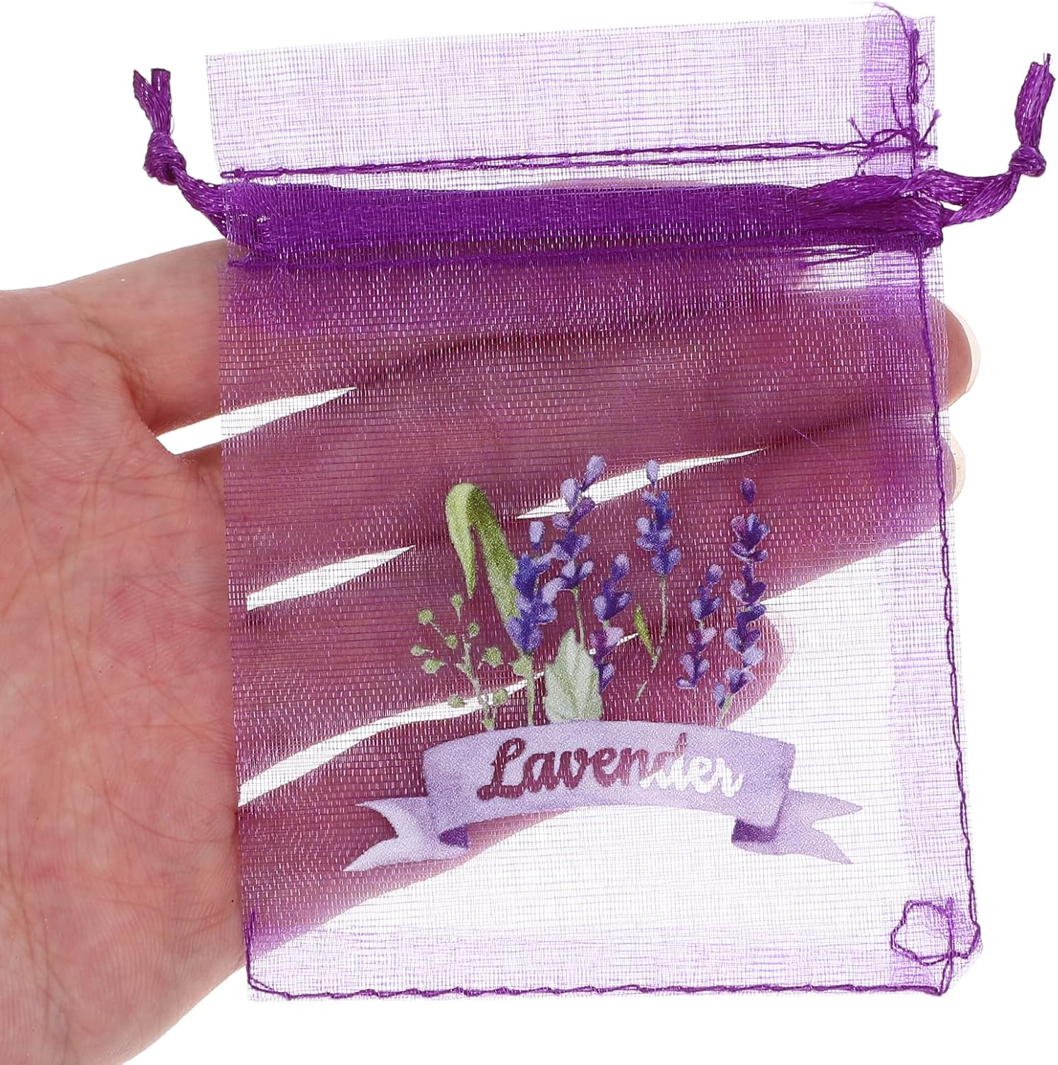LOGOFUN 20pcs Lavender Sachet Pouches for DIY Crafts Wedding Party Supplies Purple