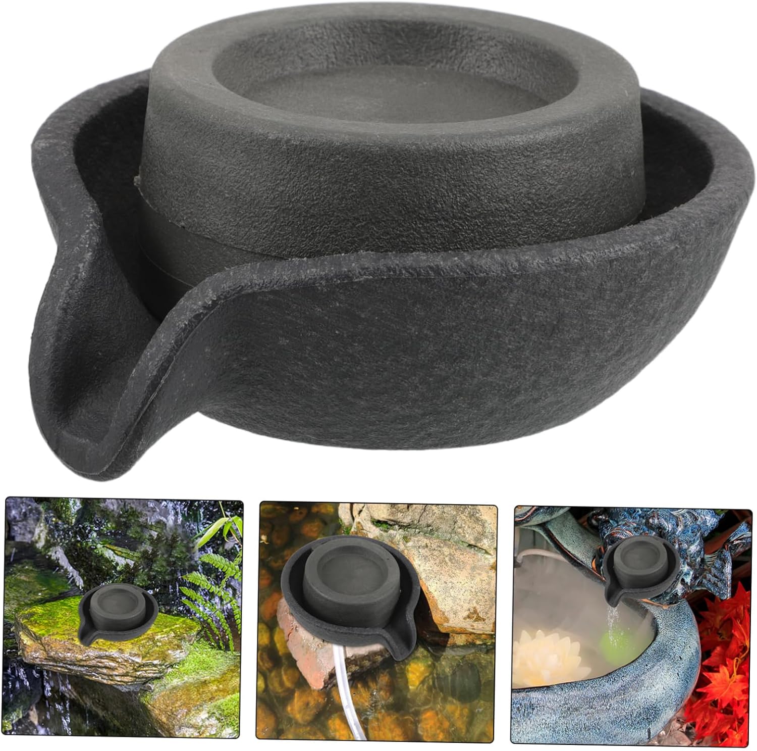 Compact Tabletop Water Fountain with Rotating Mill Design