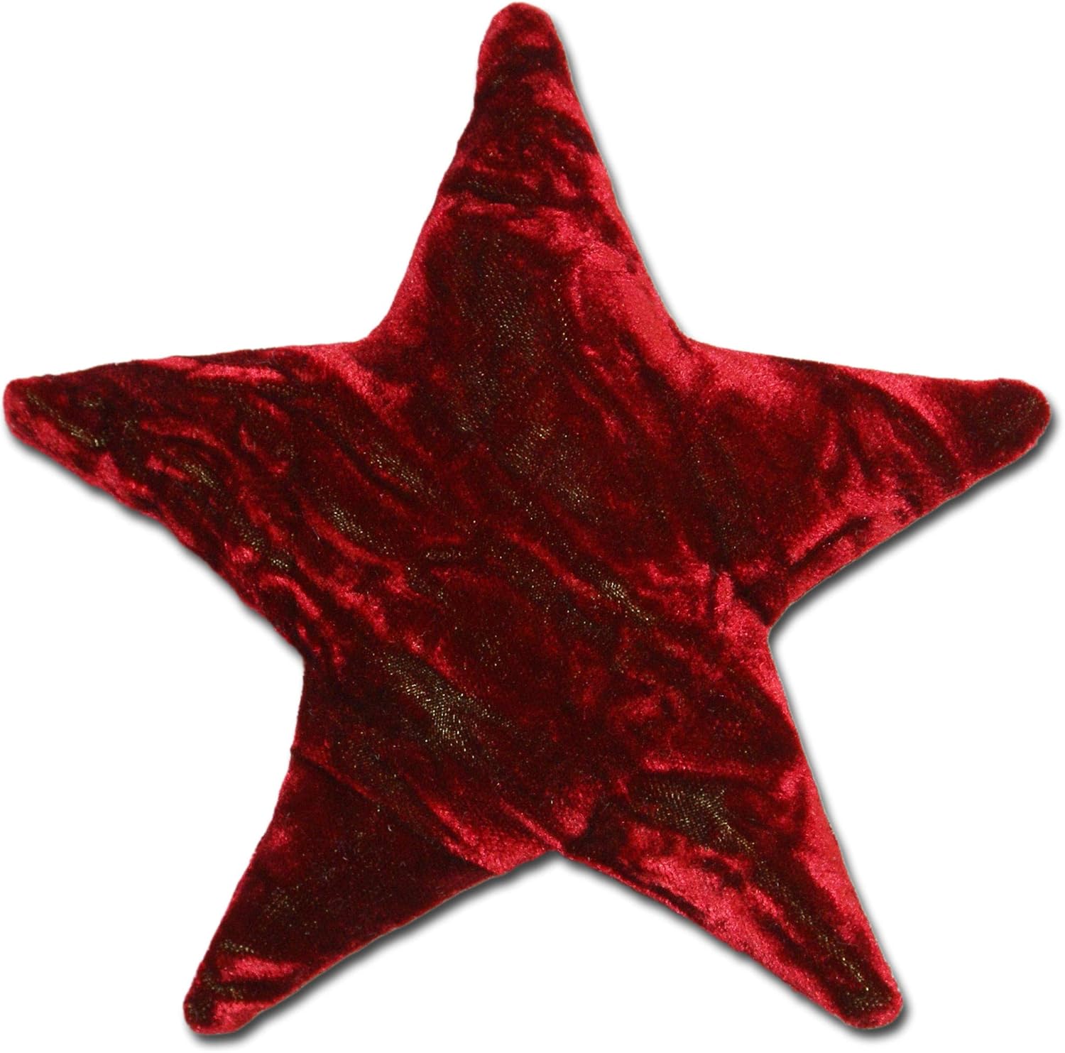 Candi Andi 6 Inch Crushed Velvet Star Pillow - Ruby Red