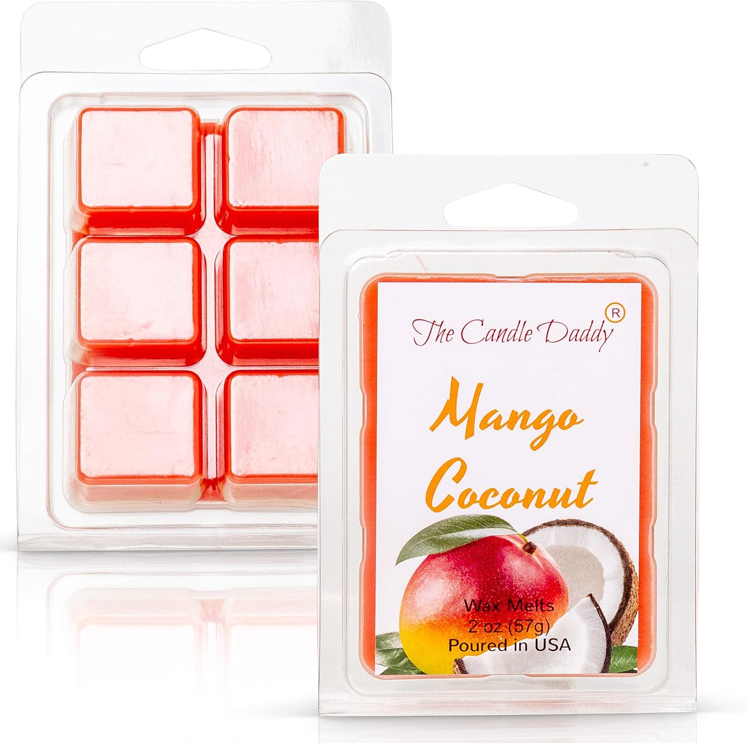 The Candle Daddy Mango Coconut Scented Wax Melts 2 Oz 6 Cubes