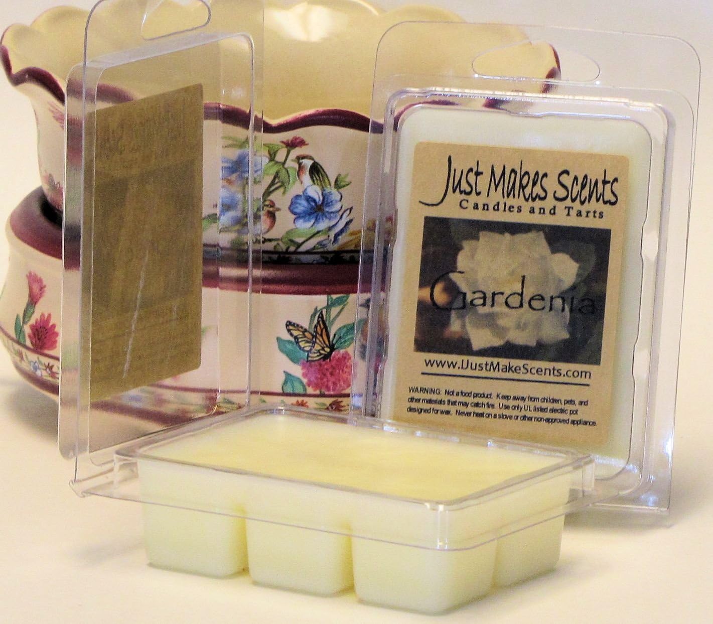 4 Pack Gardenia Scented Wax Melts by Just Makes Scents