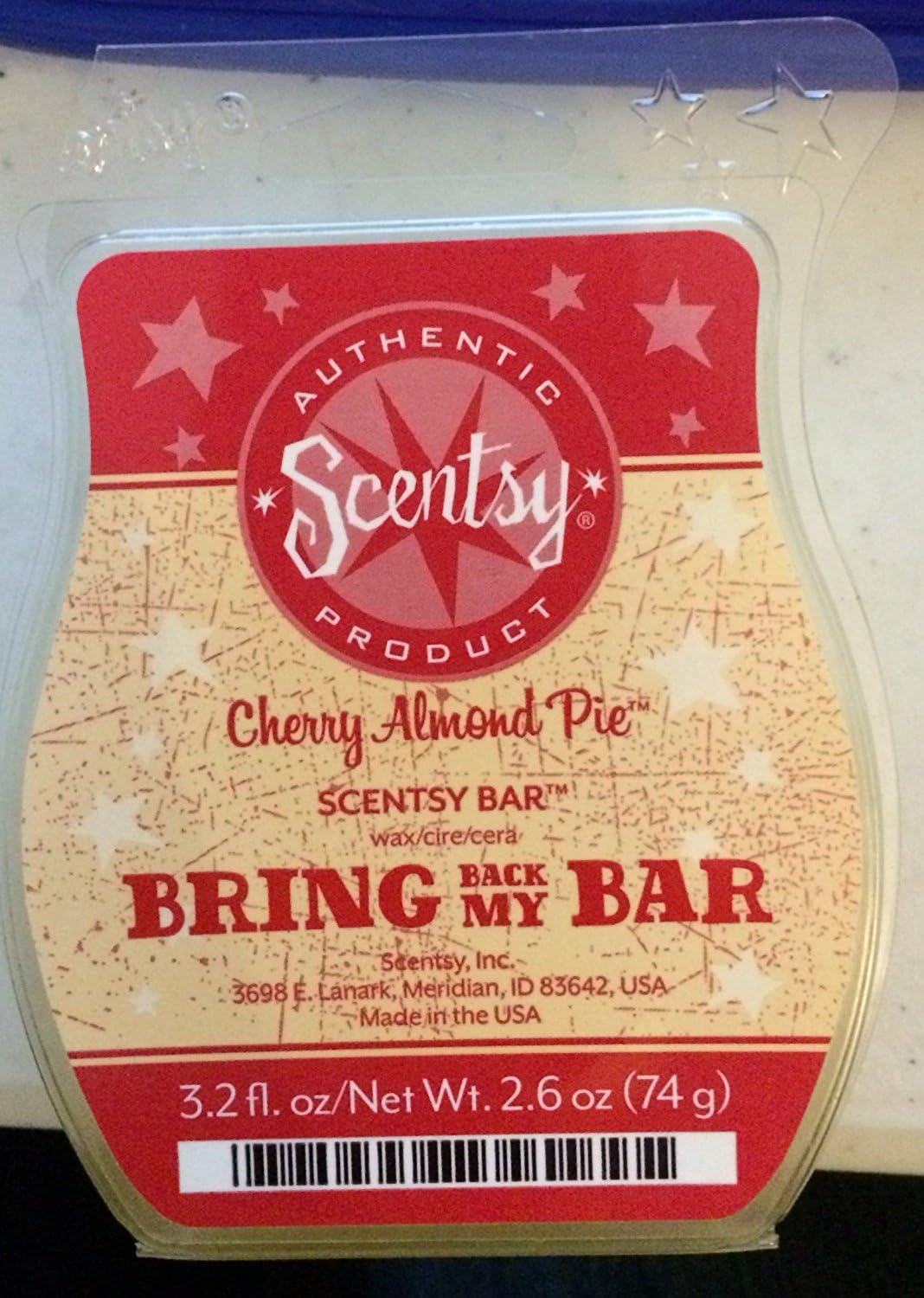 Scentsy Cherry Almond Pie Wickless Candle