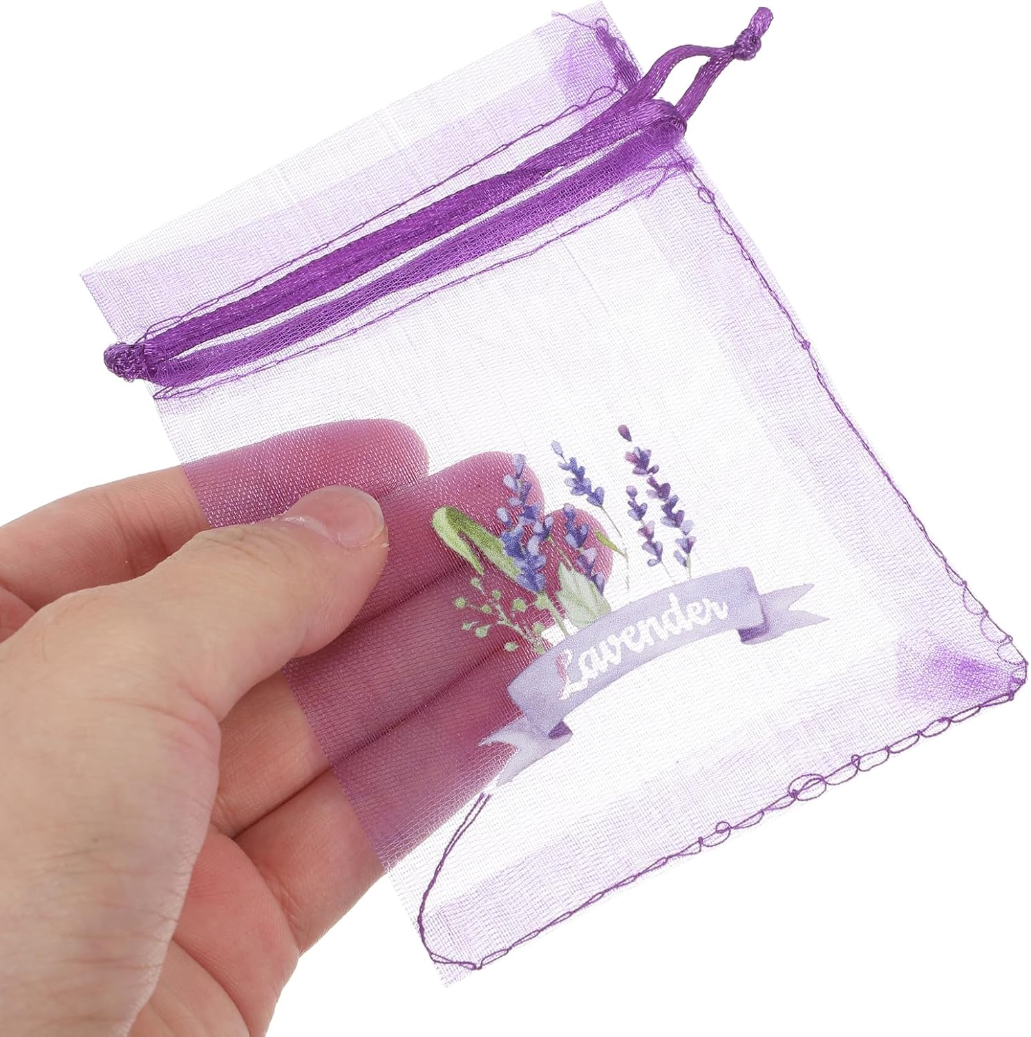 LOGOFUN 20PCS Dark Purple Lavender Sachet Bags 1