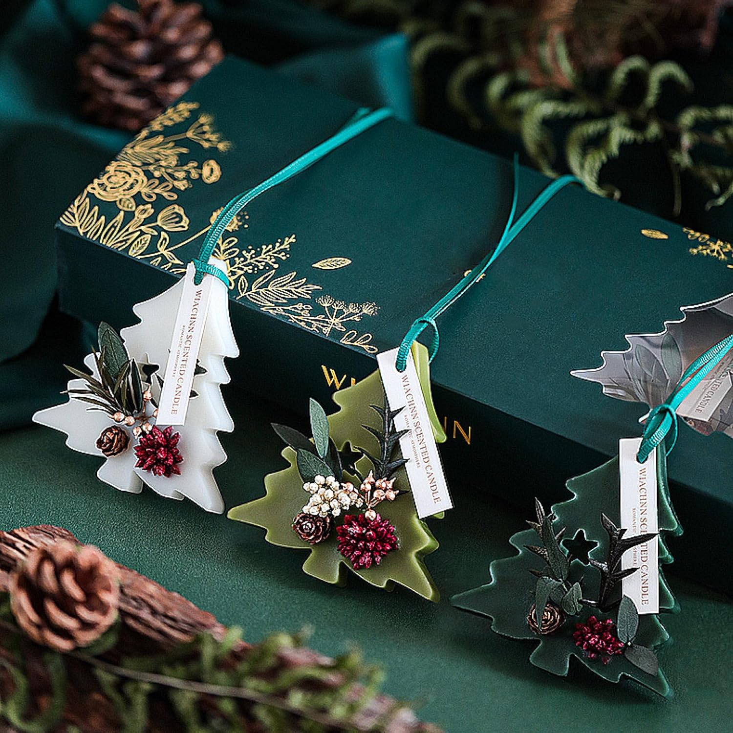 3 Pack Scented Wax Sachets with Christmas Tree Design