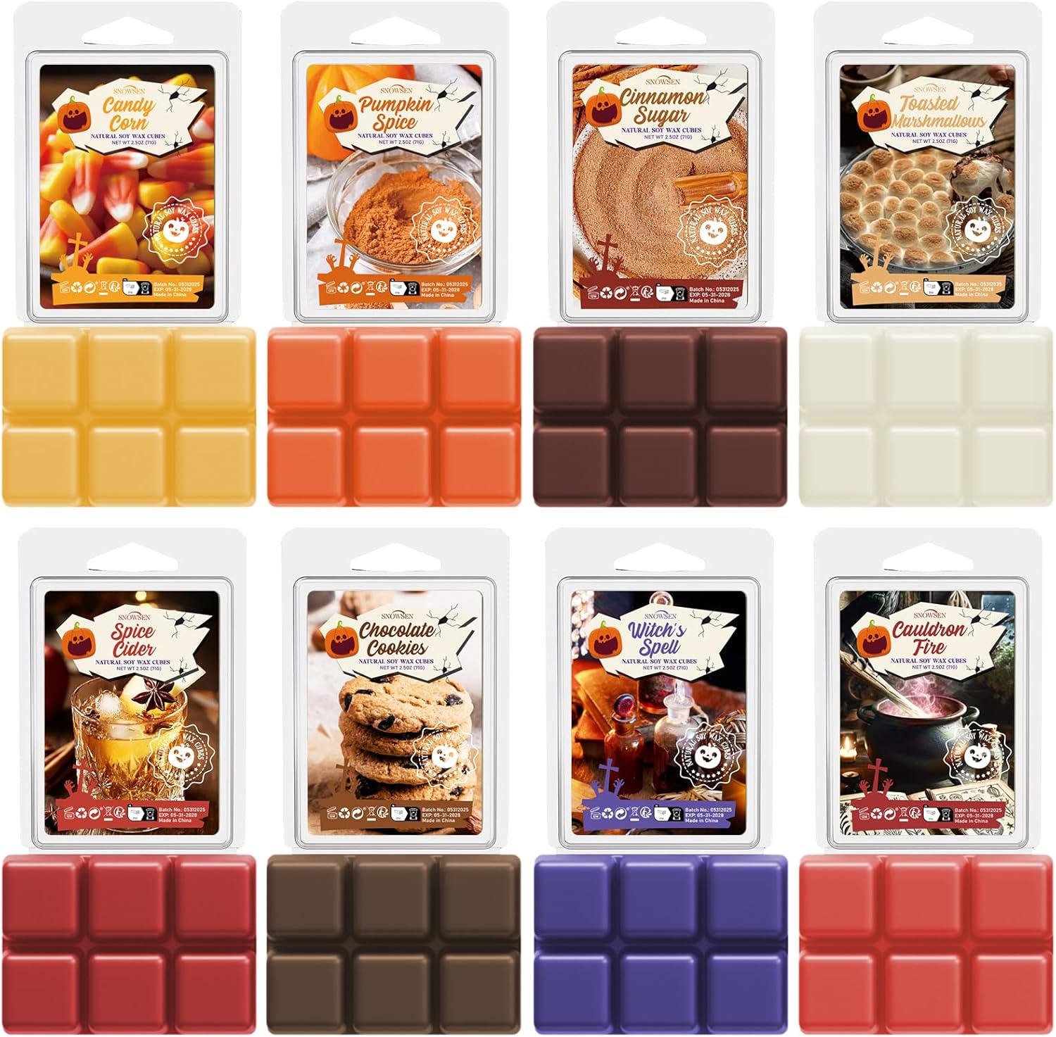 Halloween Scented Wax Melts 8 Pack for Warmers