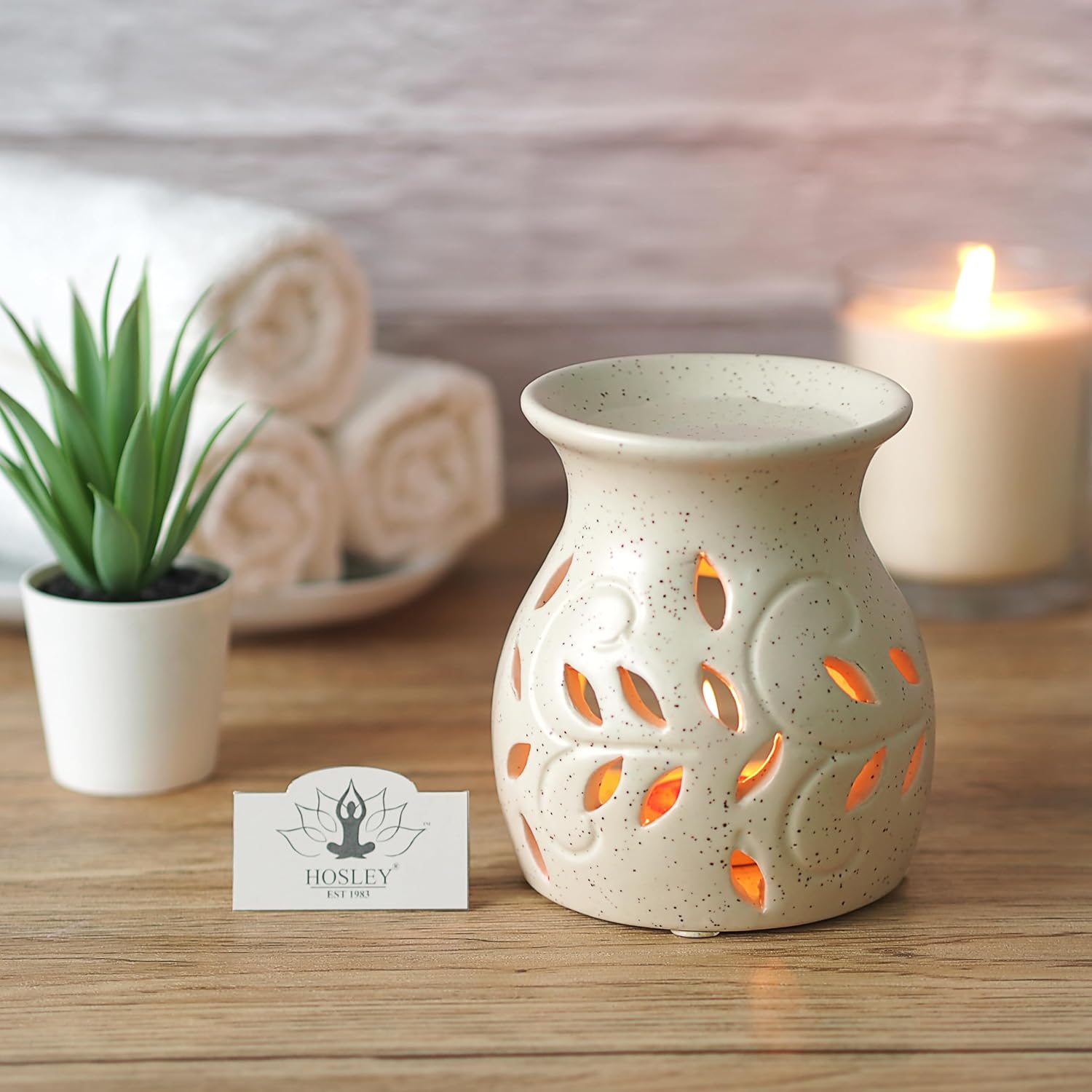 Hosley Elegant Ceramic Oil Warmers Set of 3