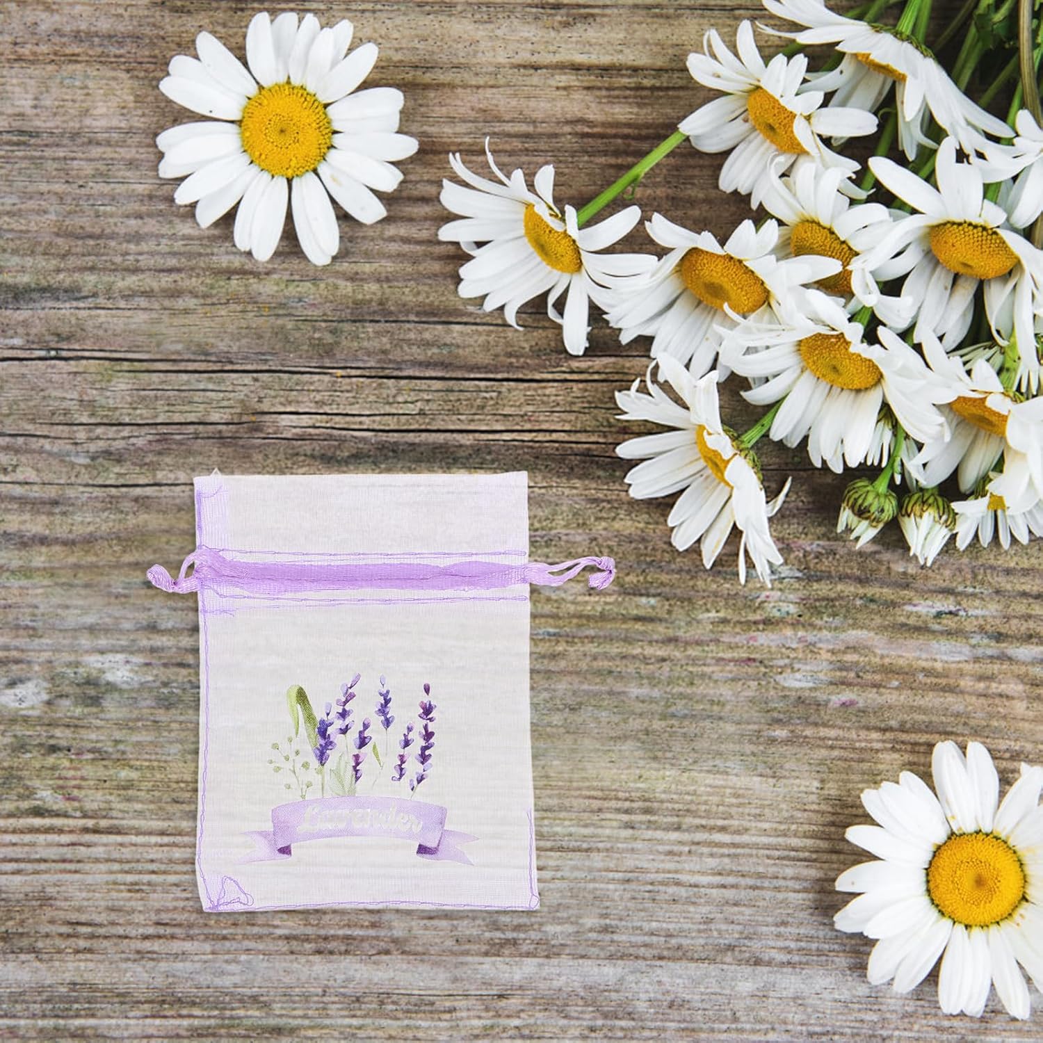 LUOZZY 80 Pcs Lavender Sachet Bags with Drawstring