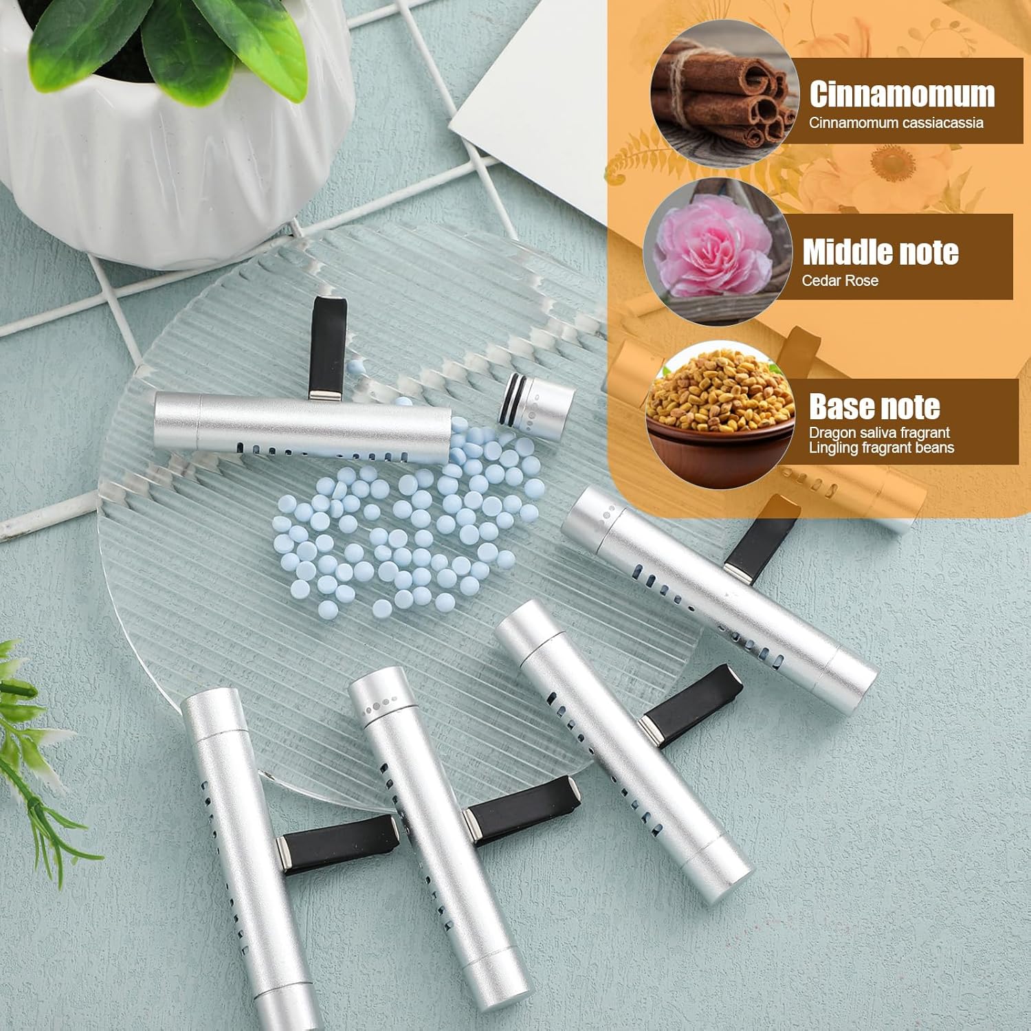 Weysat 6 Pcs Air Freshener Vent Clips for Whole House