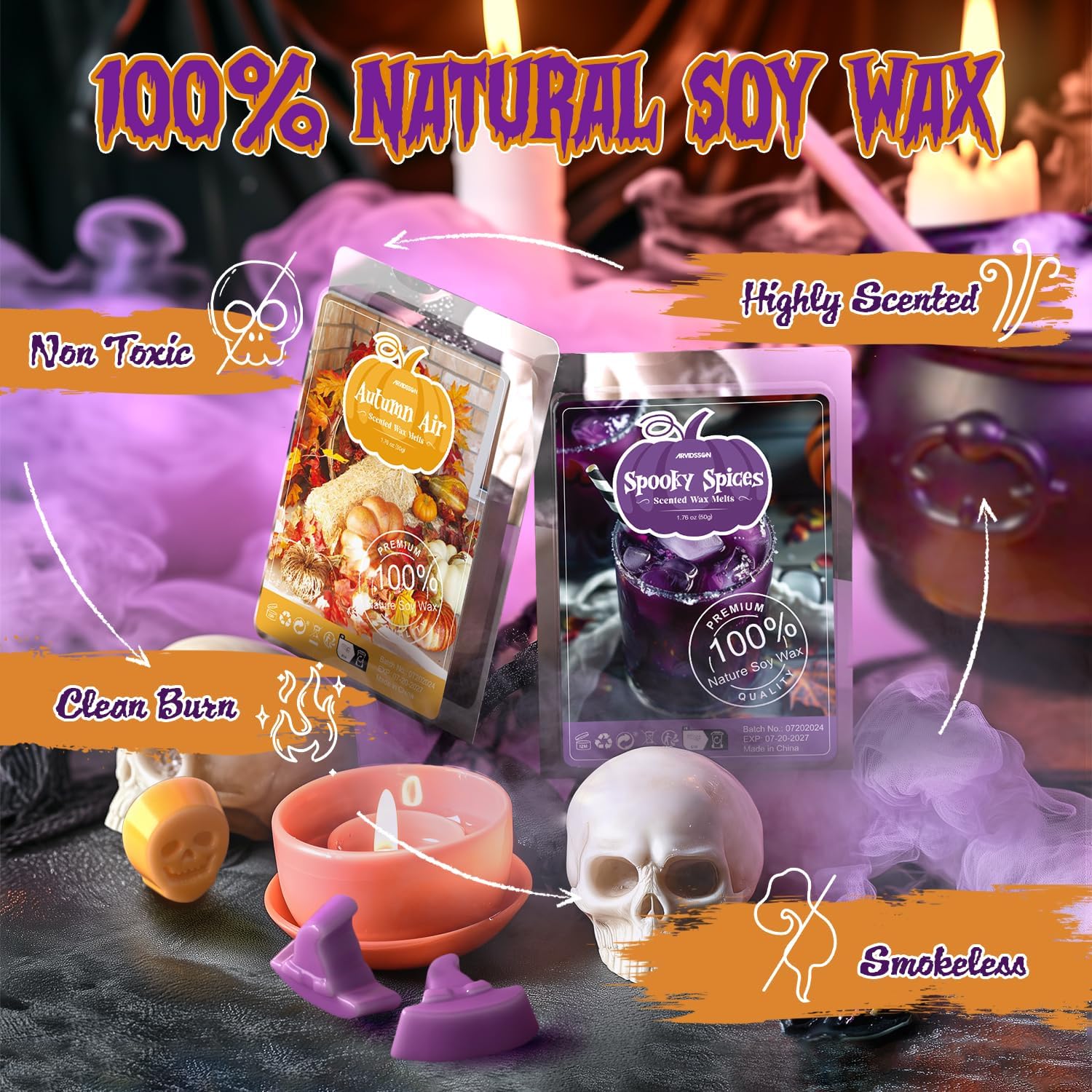 ARVIDSSON Halloween Scented Wax Melts Fall Set