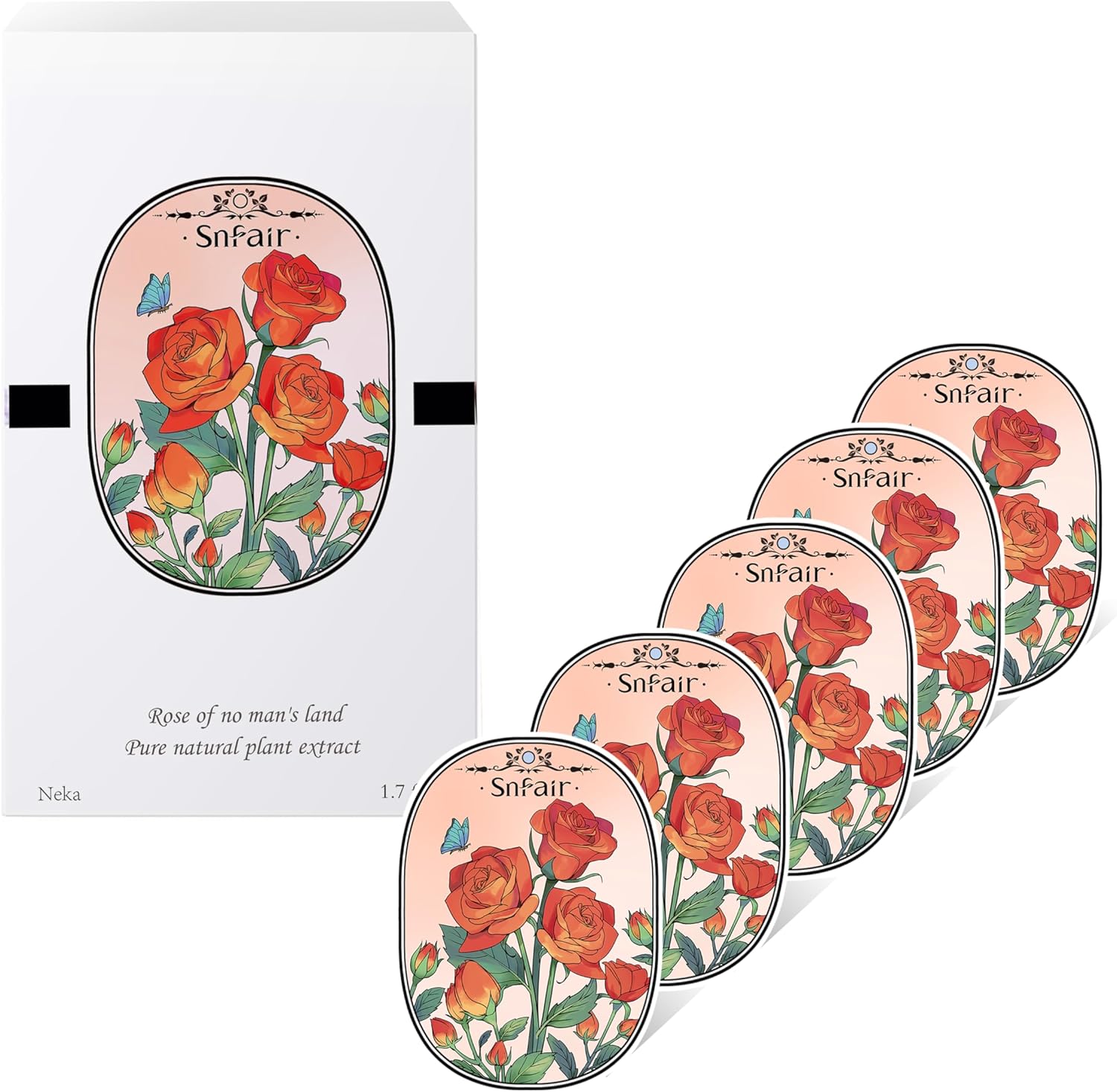 5 Pack Rose Scented Sachets for Closets and Drawers