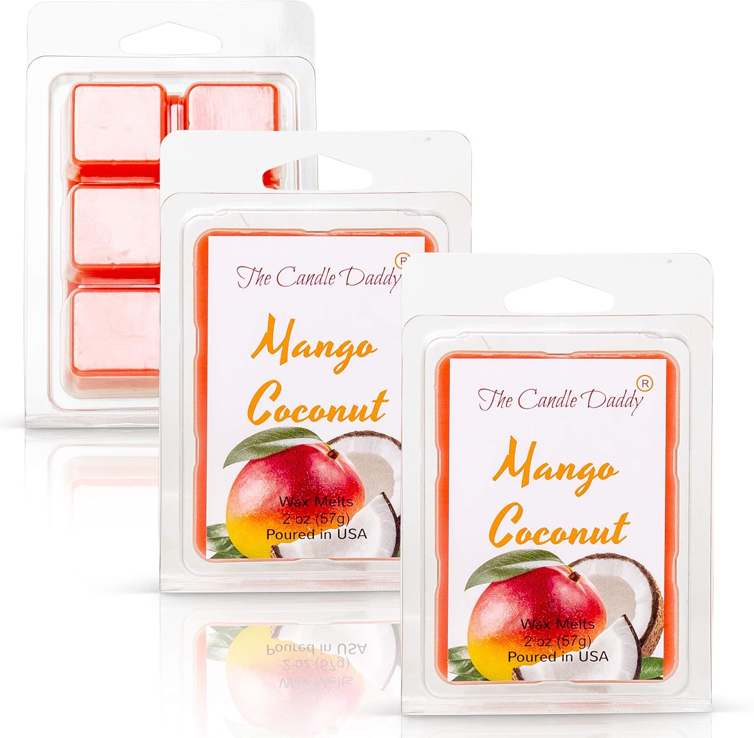The Candle Daddy Mango Coconut Scented Wax Melts 2 Oz 6 Cubes