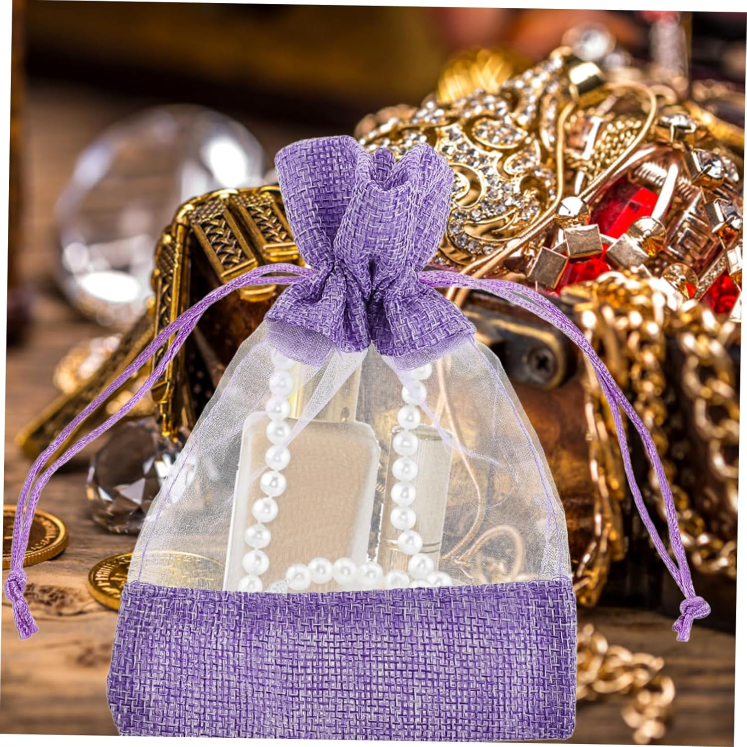MAGICLULU 10 Pcs Empty Lavender Sachet Bags with Drawstring Closure