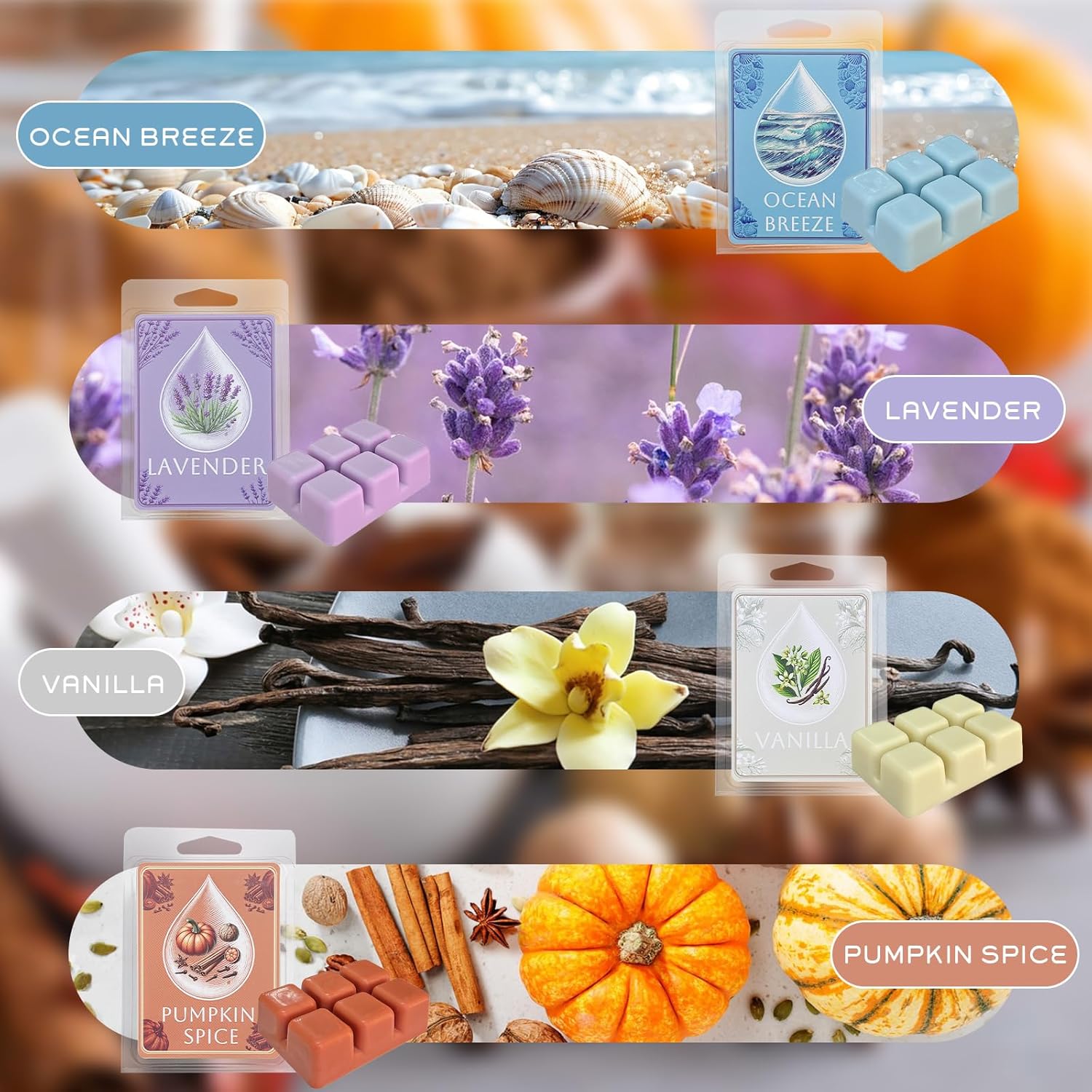 Soy Wax Melts with 8 Signature Scents