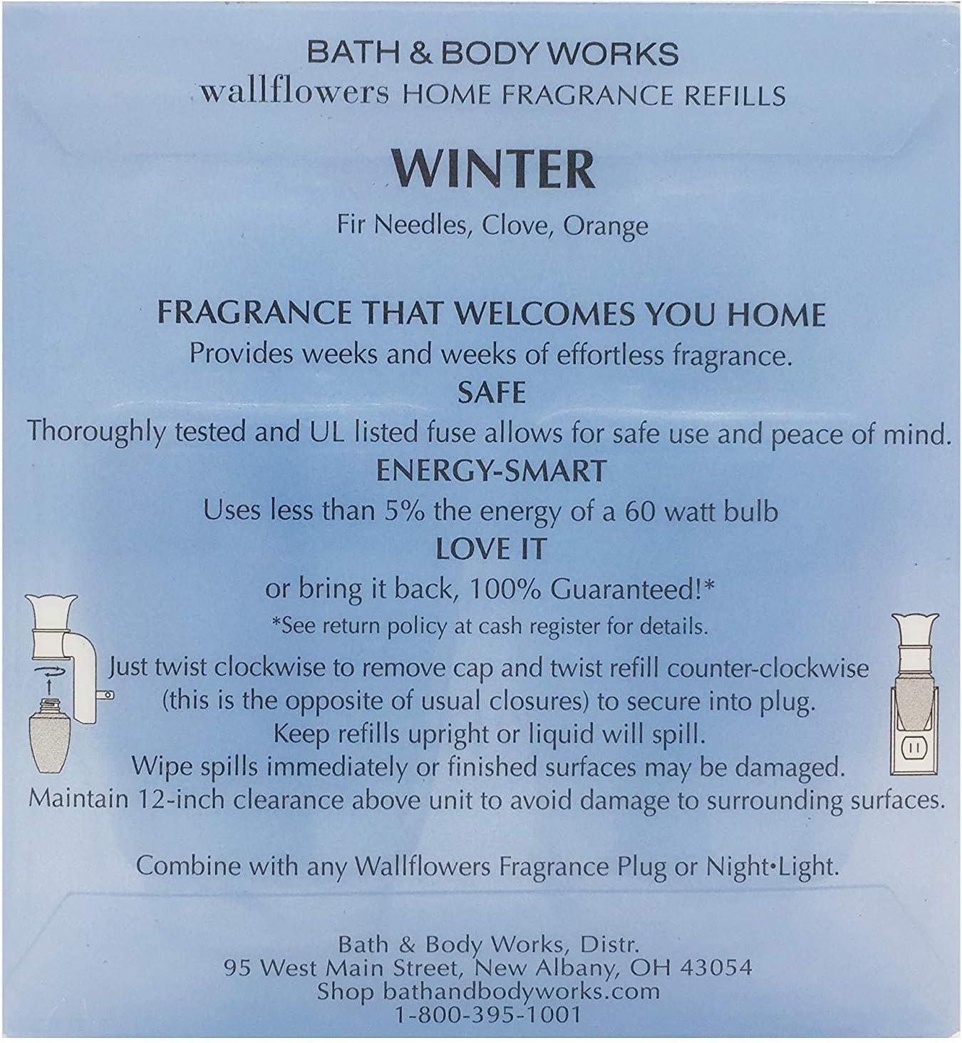 Bath Body Works Winter Wallflower Refill 2 Bulbs