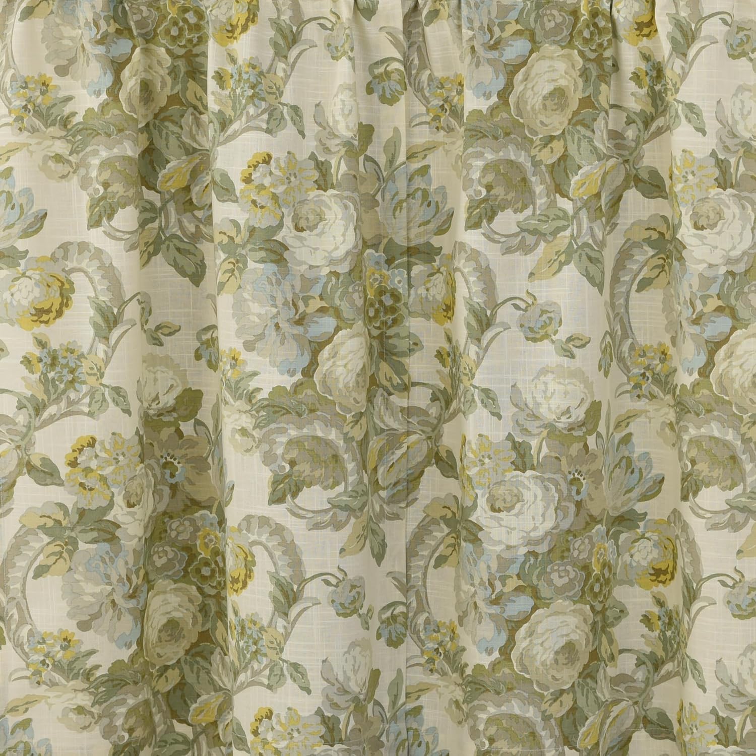 Waverly Spring Bling Floral Rod Pocket Valance 52x18 Platinum