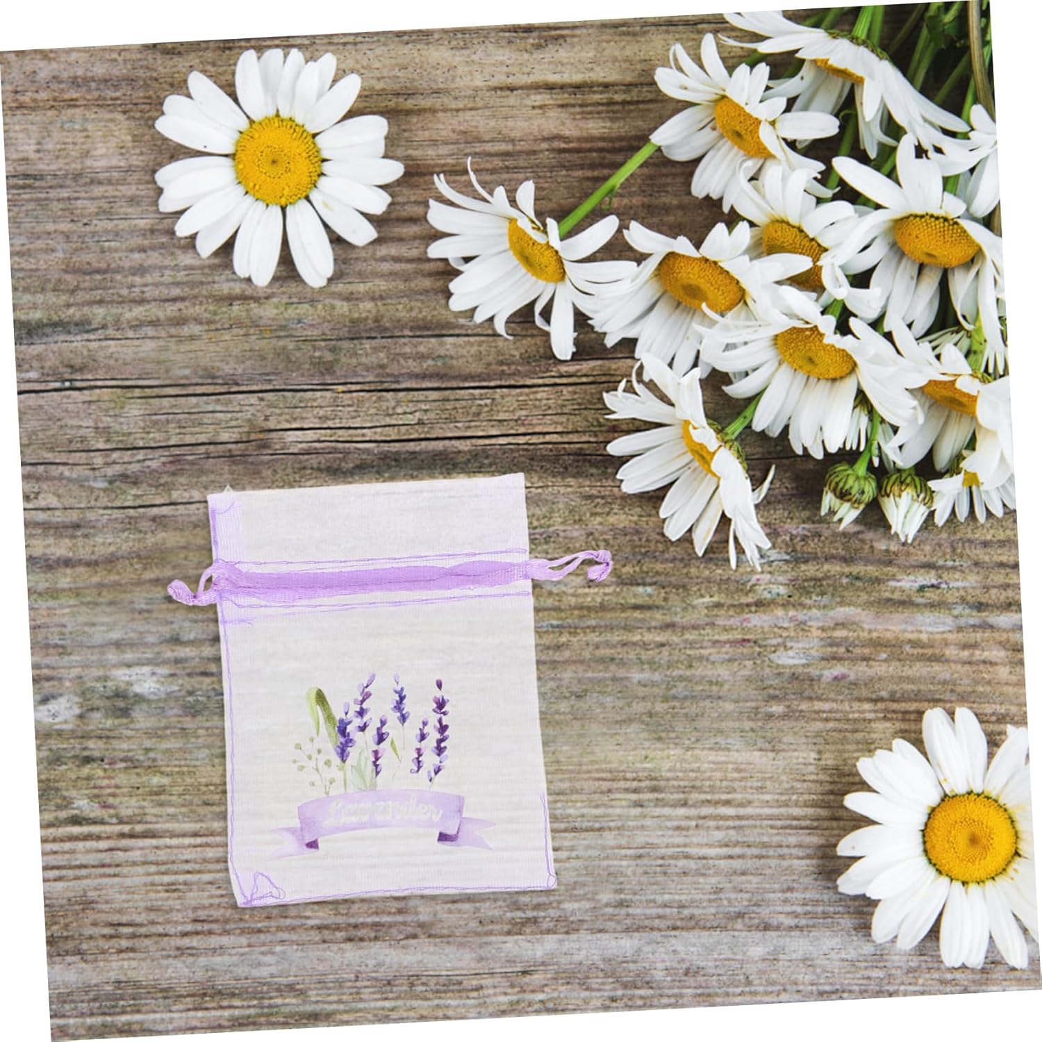 Mobestech 20pcs Lavender Sachets Breathable Drawstring Bags for Home Fragrance Storage