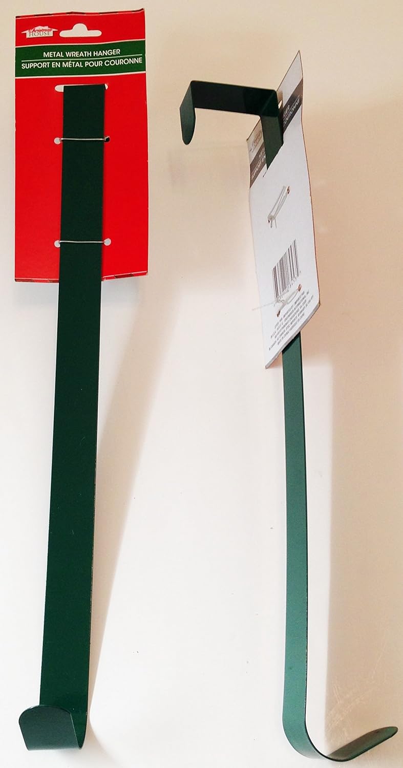 Christmas House Forest Green Wreath Hangers 14 Inch 2 Pack