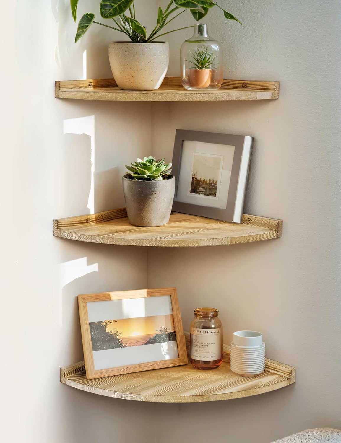 Godimerhea Corner Shelves Wall Mount 12x12 Inch