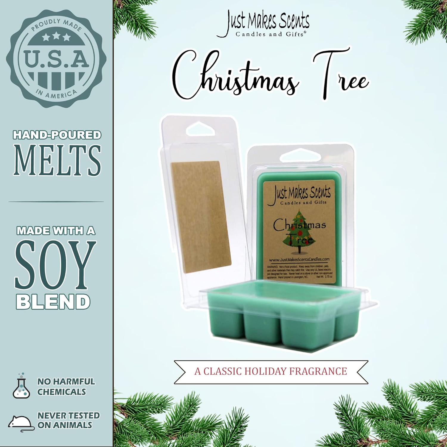 2 Pack Christmas Tree Scented Wax Melts