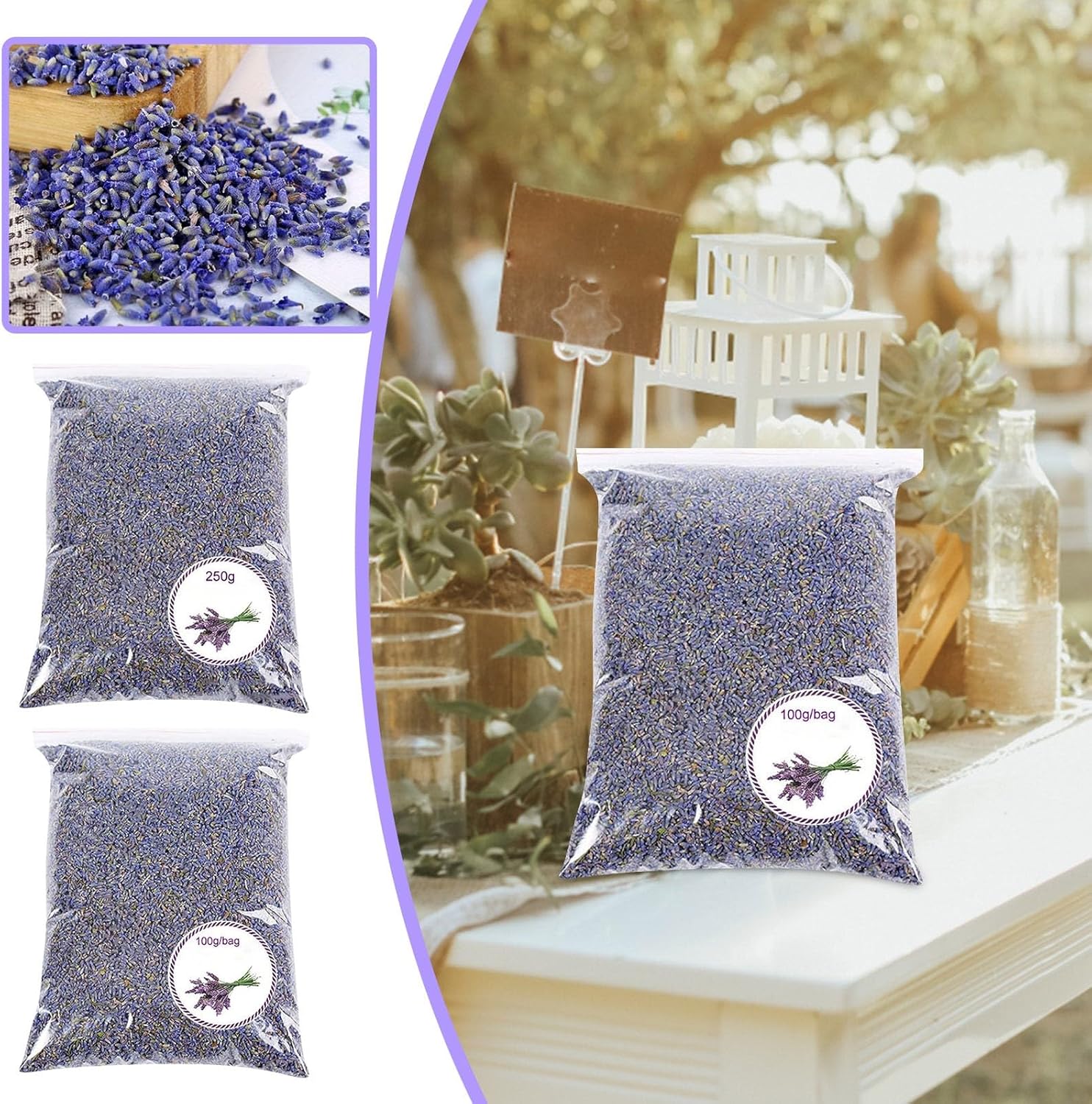 100g Dried Lavender Buds for Home Fragrance and Crafts