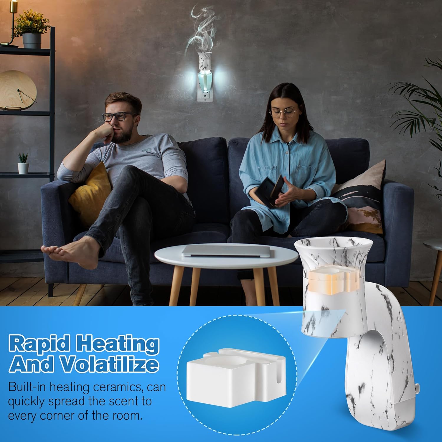 4 Pcs Wall Fragrance Plug with Night Light