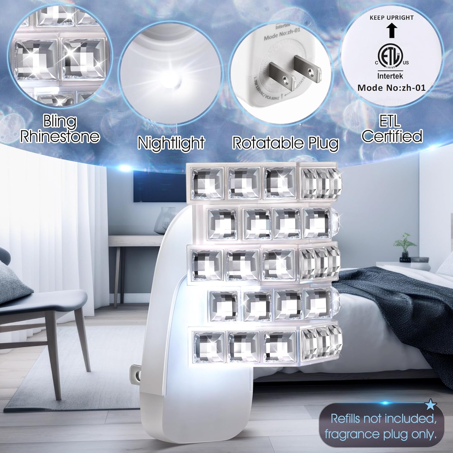 Hohean Wall Fragrance Plug In with Night Light