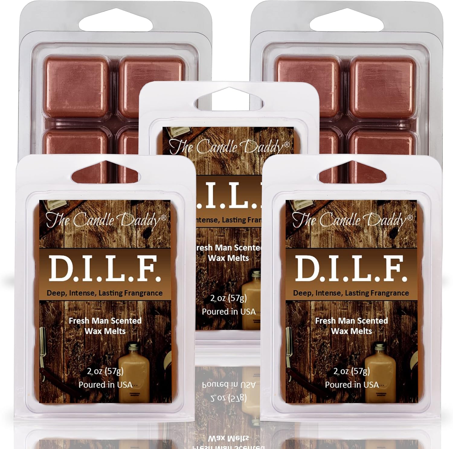 The Candle Daddy DILF Fresh Man Scented Wax Melt 6 Cubes