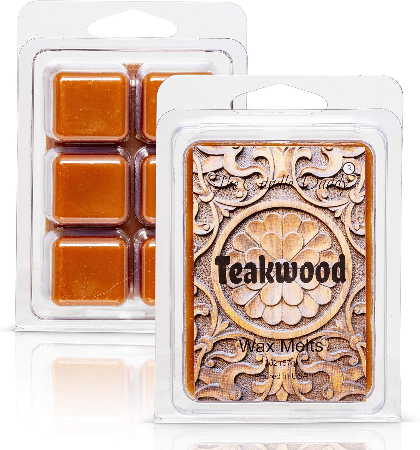 Teakwood Scented Wax Melts - 6 Cubes 2 Ounces 1 Pack